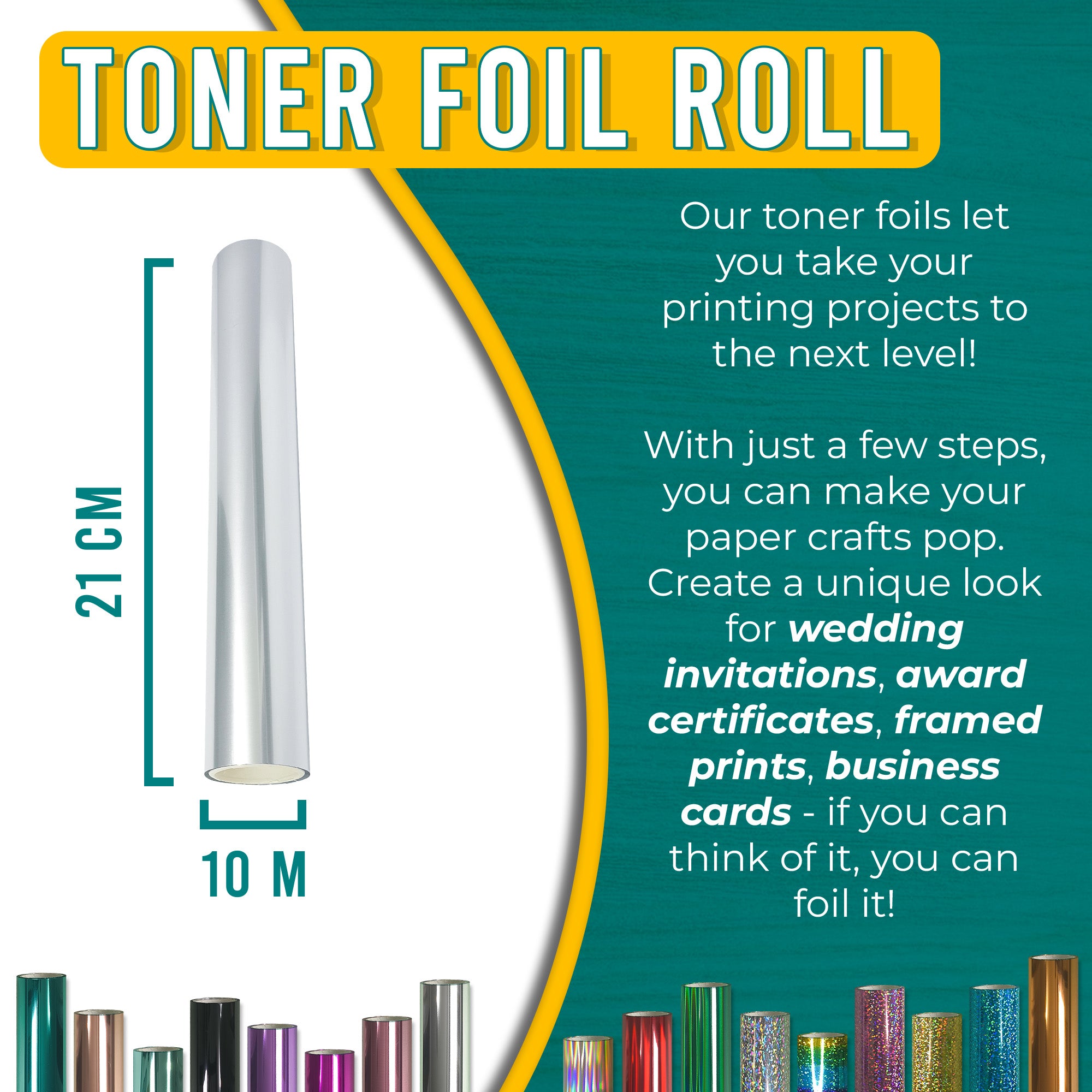 Satin Matte Silver Toner Foil | 21cm x 10m Roll