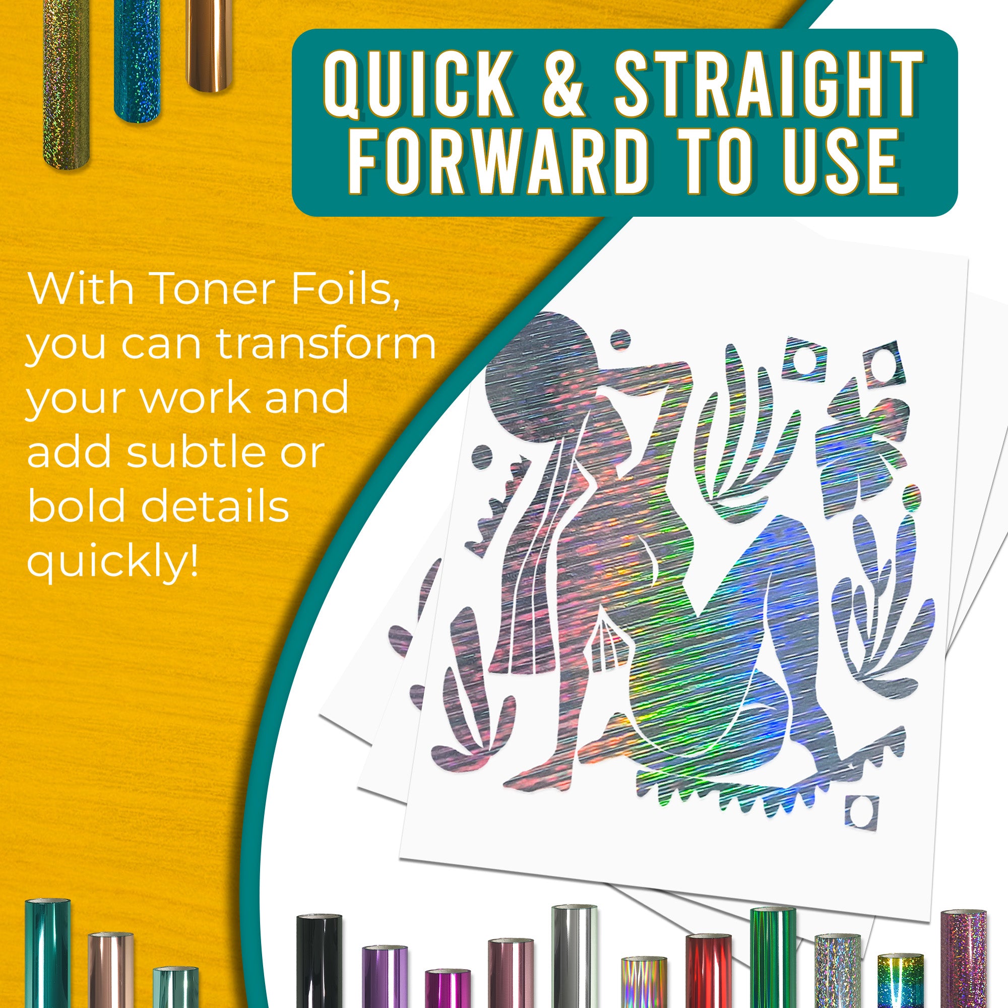 Holographic Black Matrix Toner Foil | 21cm x 10m Roll