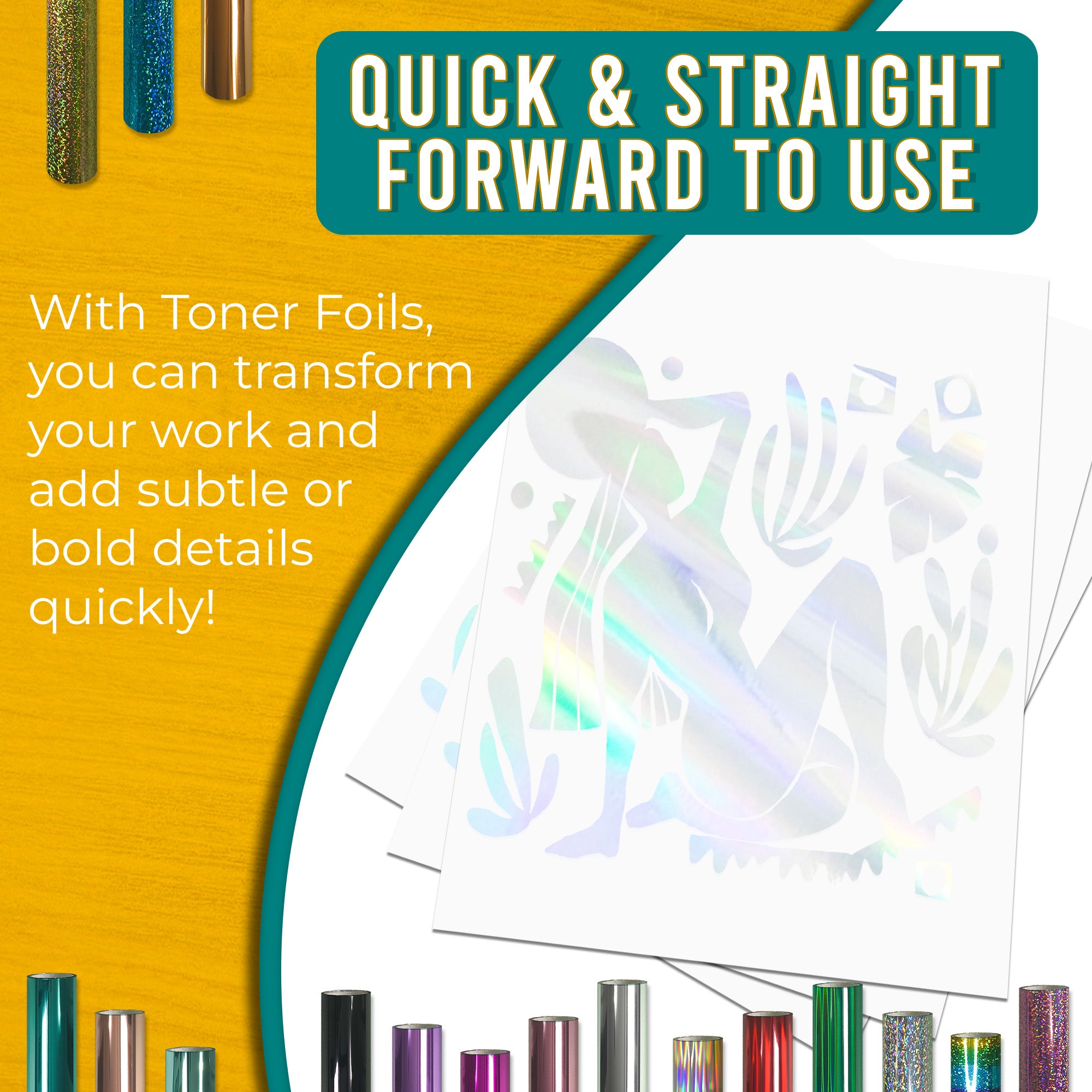 Holographic SIlver Toner Foil | 21cm x 120m Roll