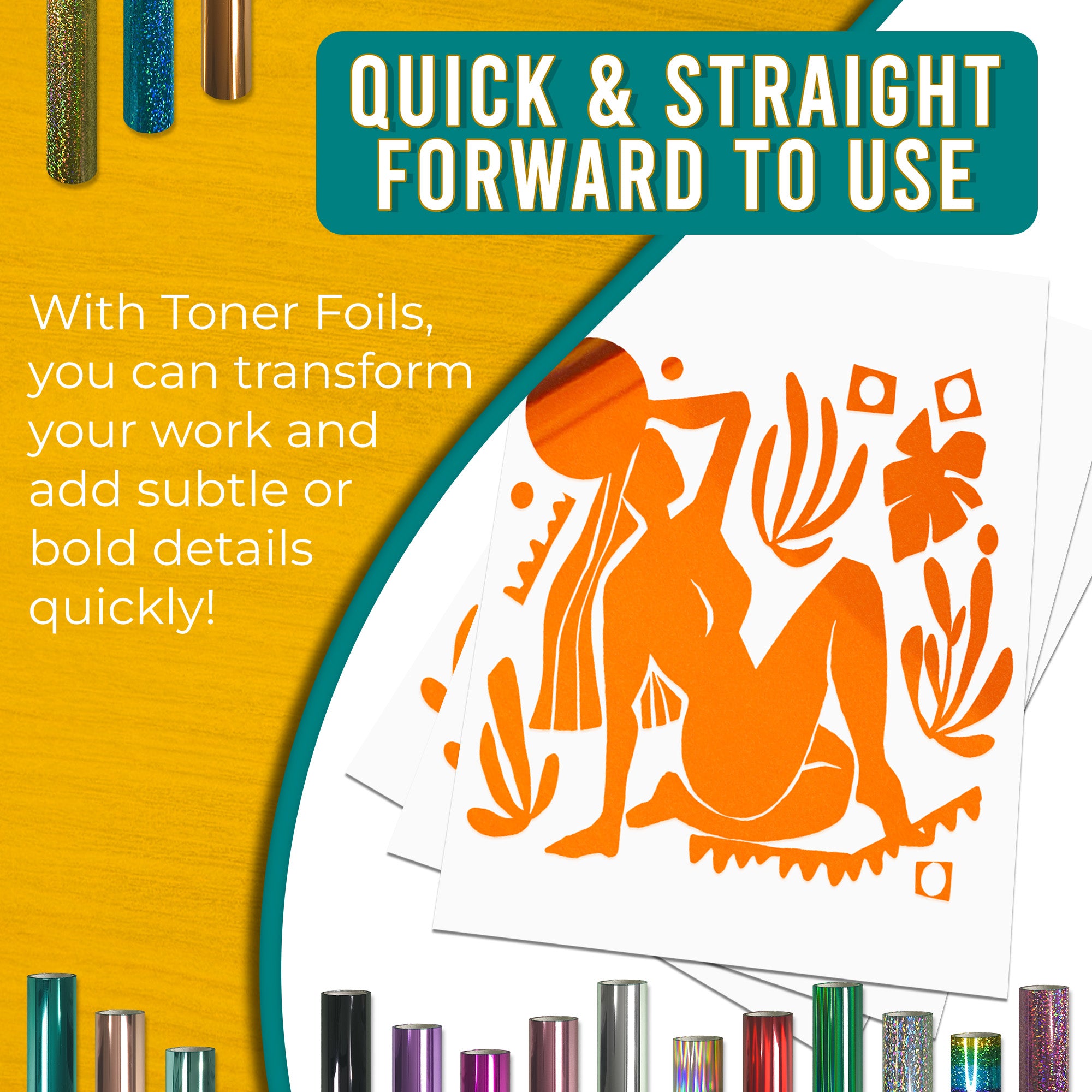 Metallic Orange Toner Foil | 21cm x 10m Roll