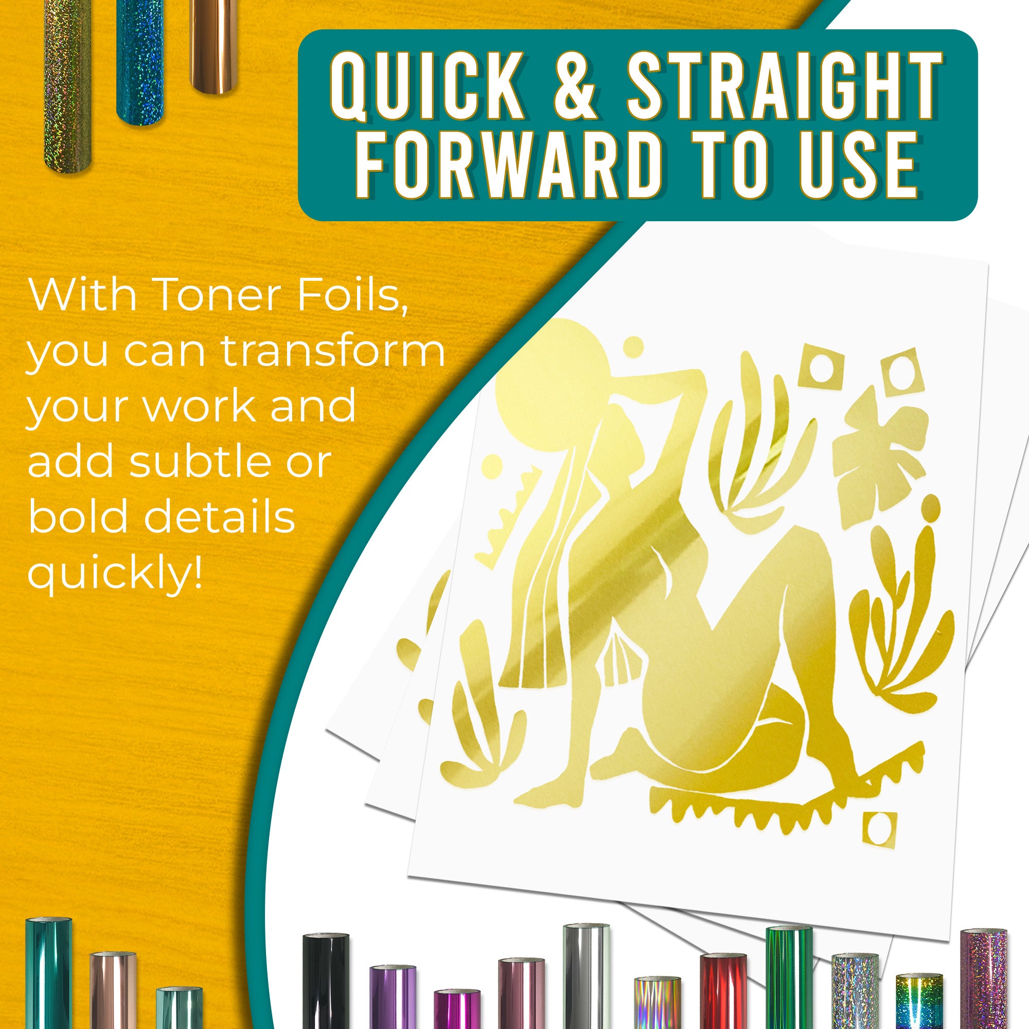 Satin Matte Gold Toner Foil | 21cm x 10m Roll