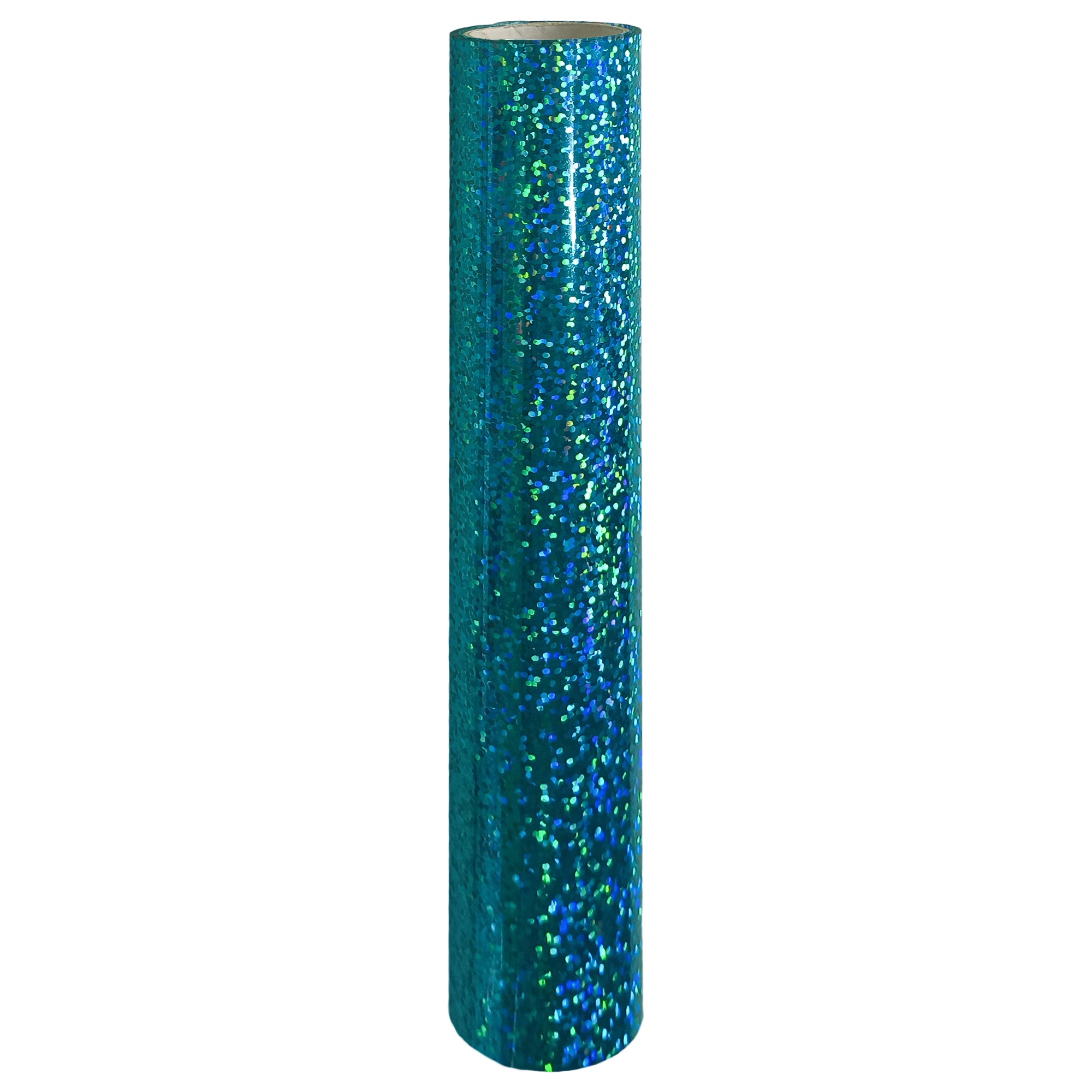 Blue Glitter Toner Foil Roll 21cm × 10m – toner reactive foil for laser prints and laminator foiling.