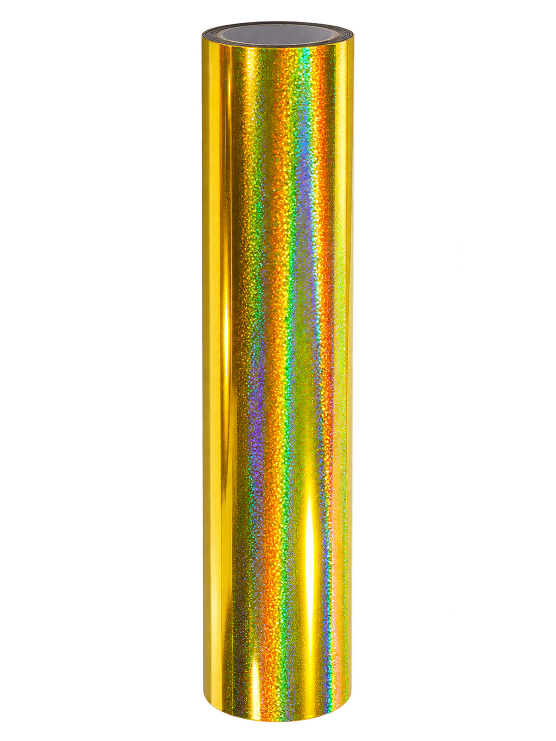 Glitz Gold Eclipse toner foil roll with a fine glitter pattern and holographic rainbow flashes