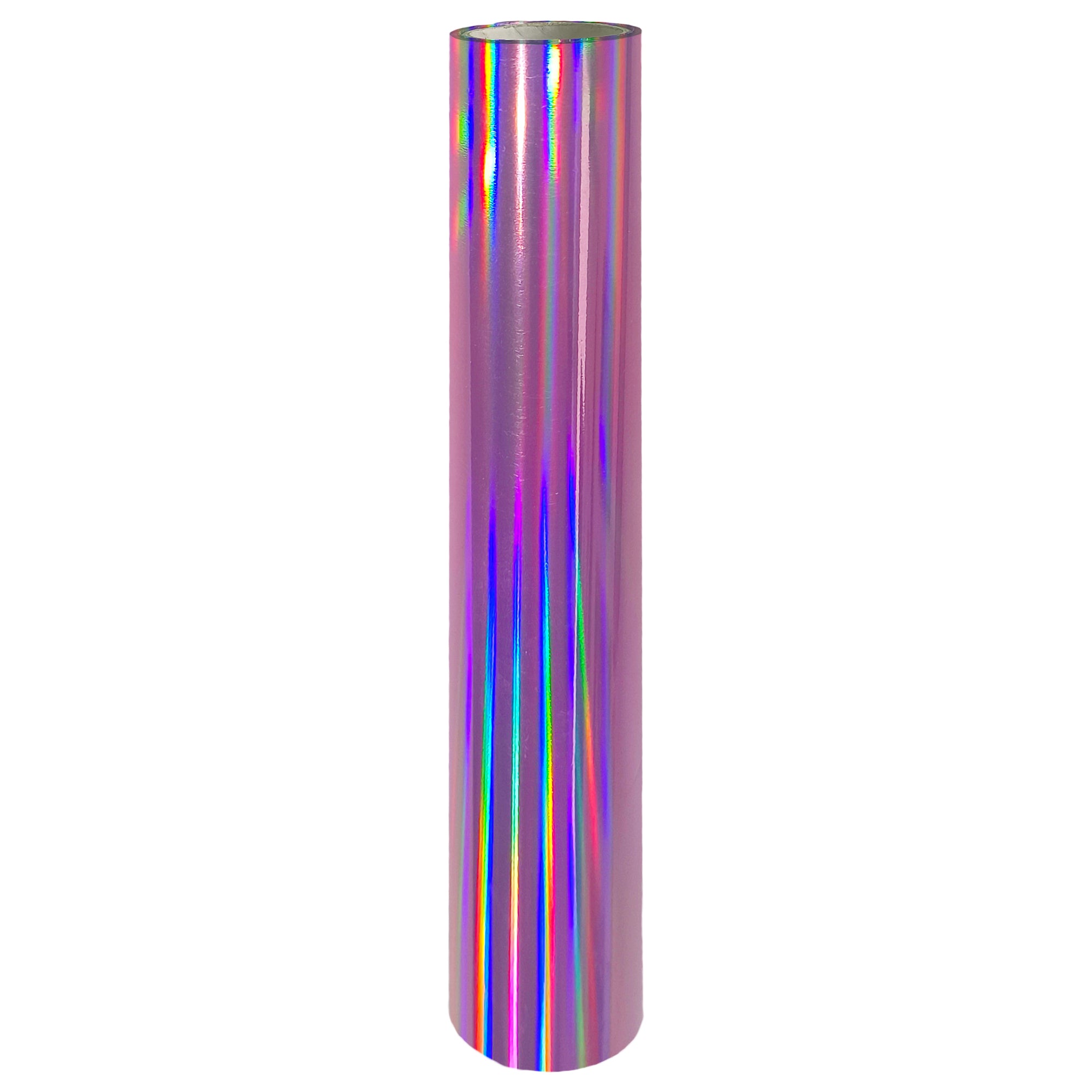 Holographic Light Pink Toner Foil Roll 21cm × 10m – Pretty Things London reactive foil for laser prints & laminator foiling.