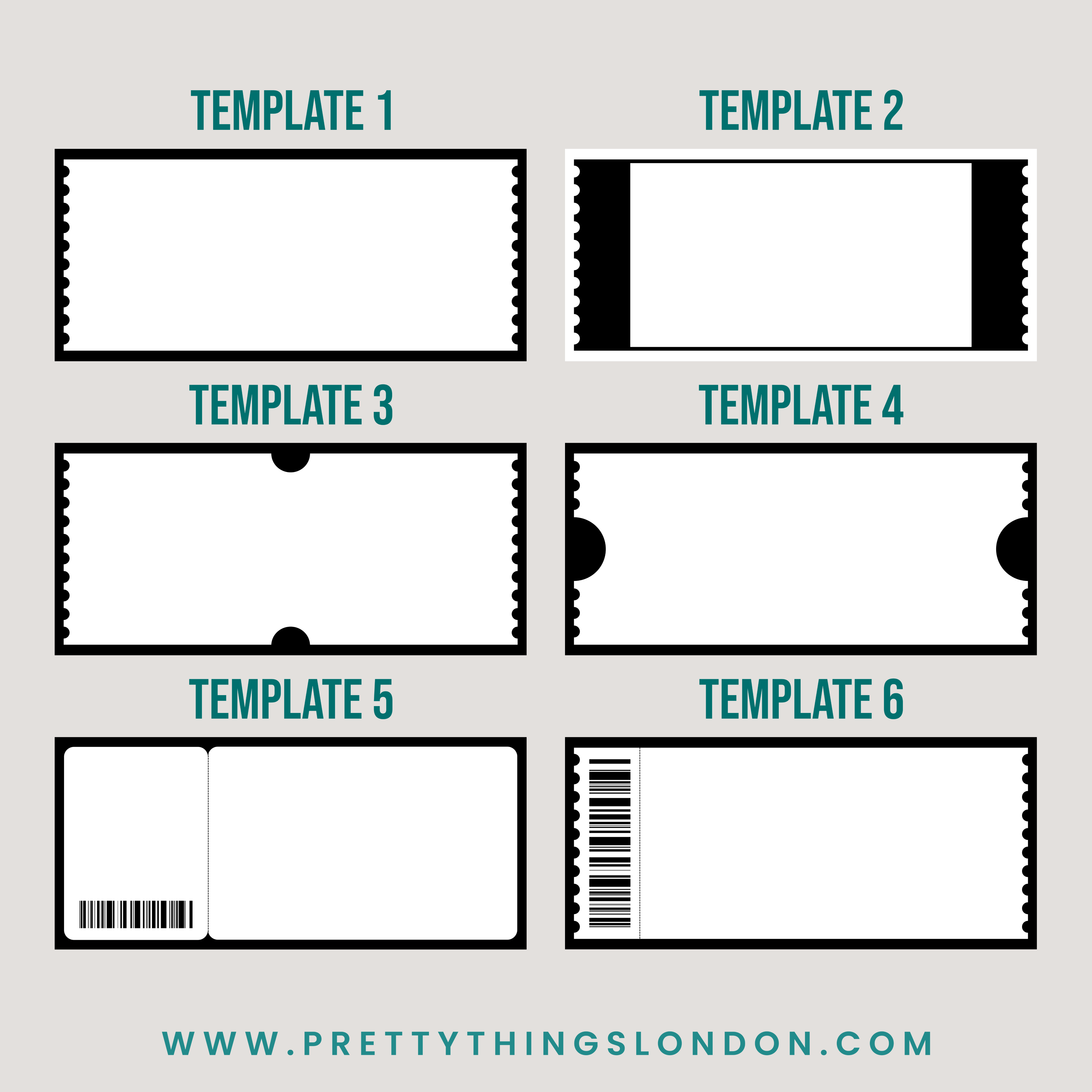 Ticket Template Bumper Pack