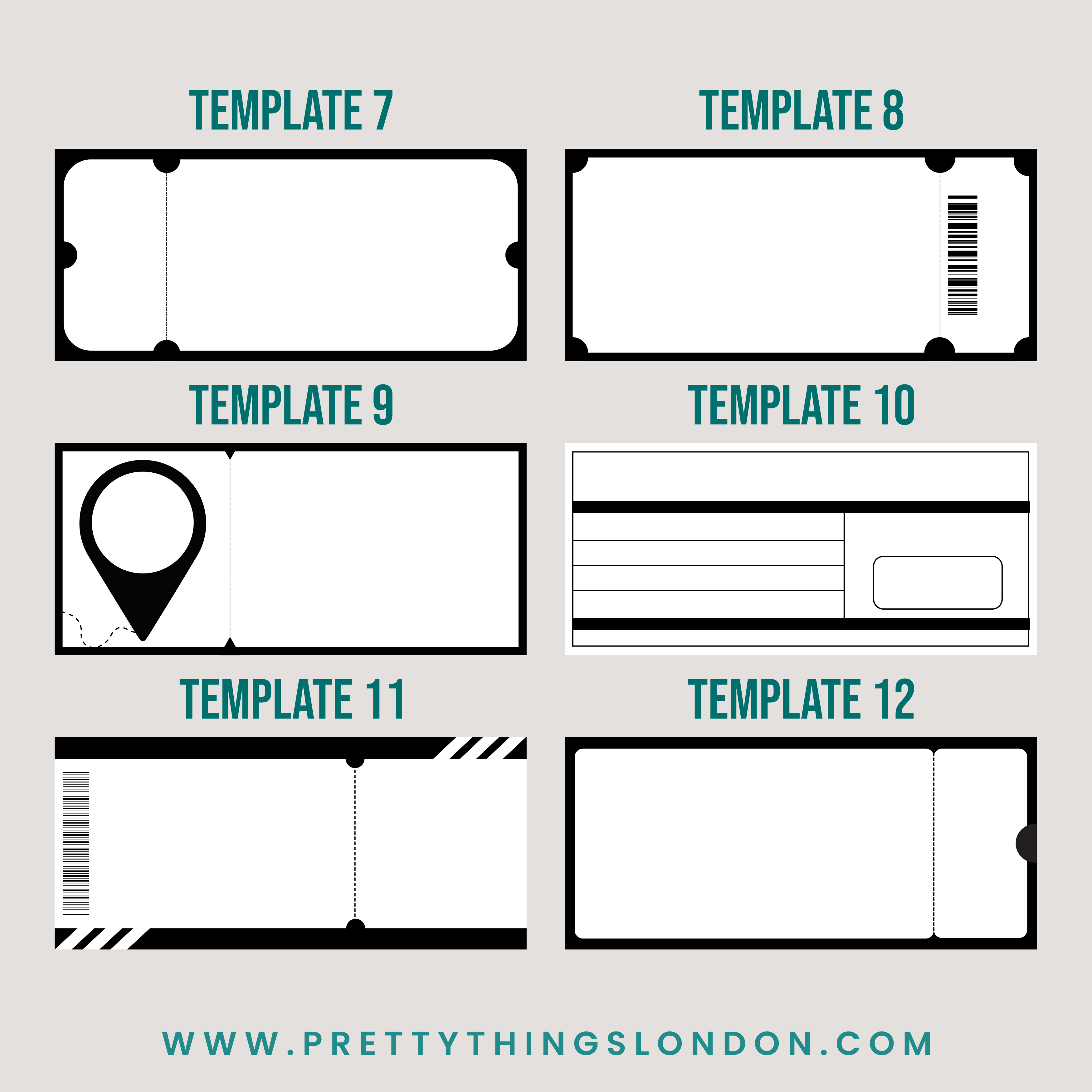 Ticket Template Bumper Pack