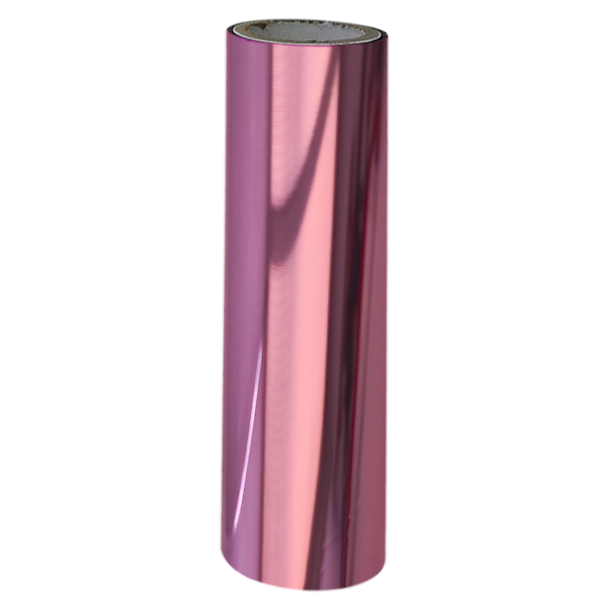A single roll of pale pink toner foil, reflecting a spectrum of colours.