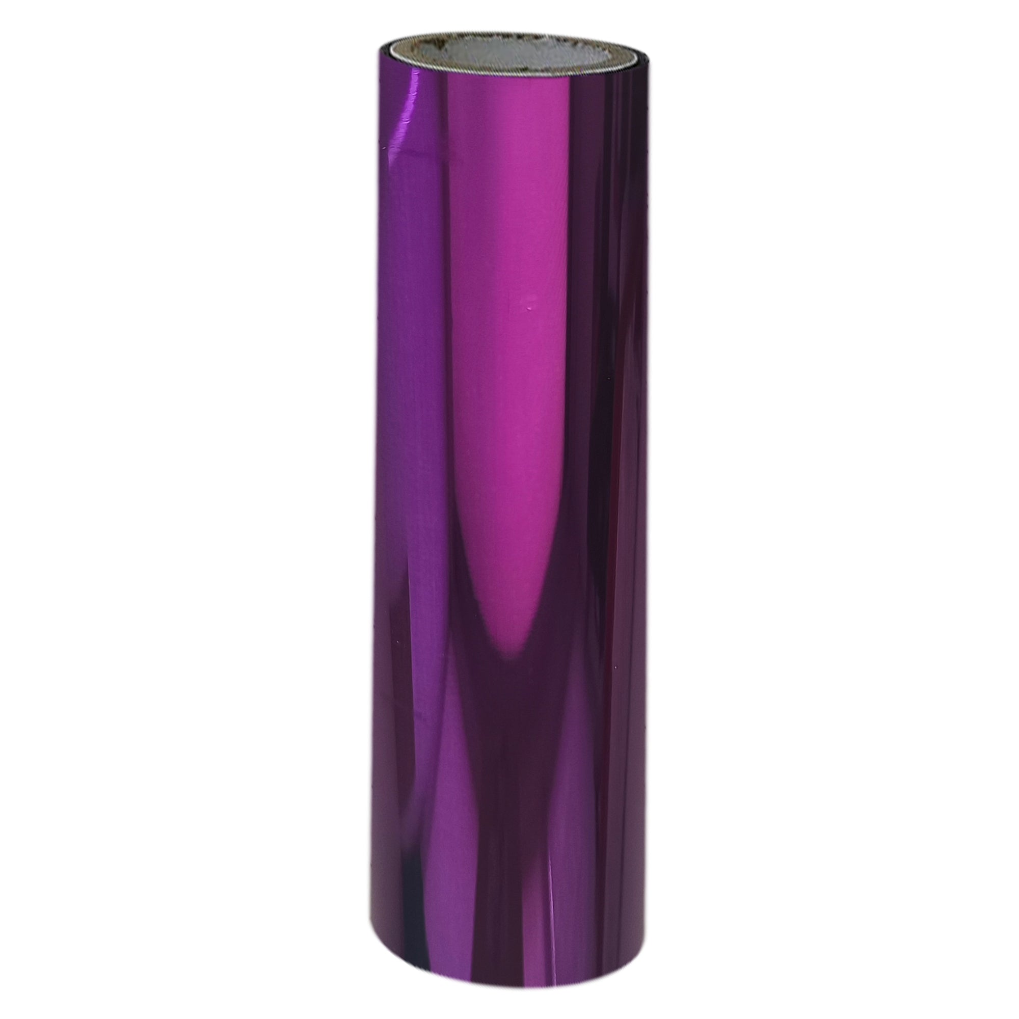 A single roll of rich purple toner foil, with a deep, reflective shine.