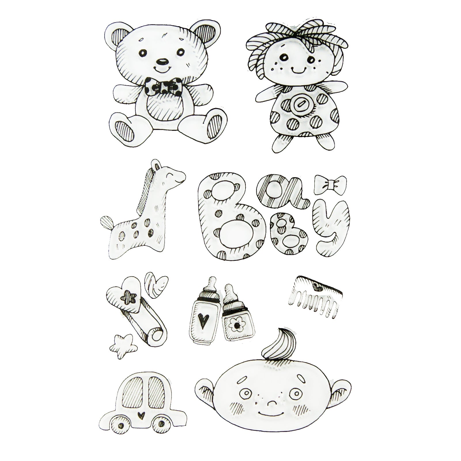 Clear stamp set baby theme paper crafts