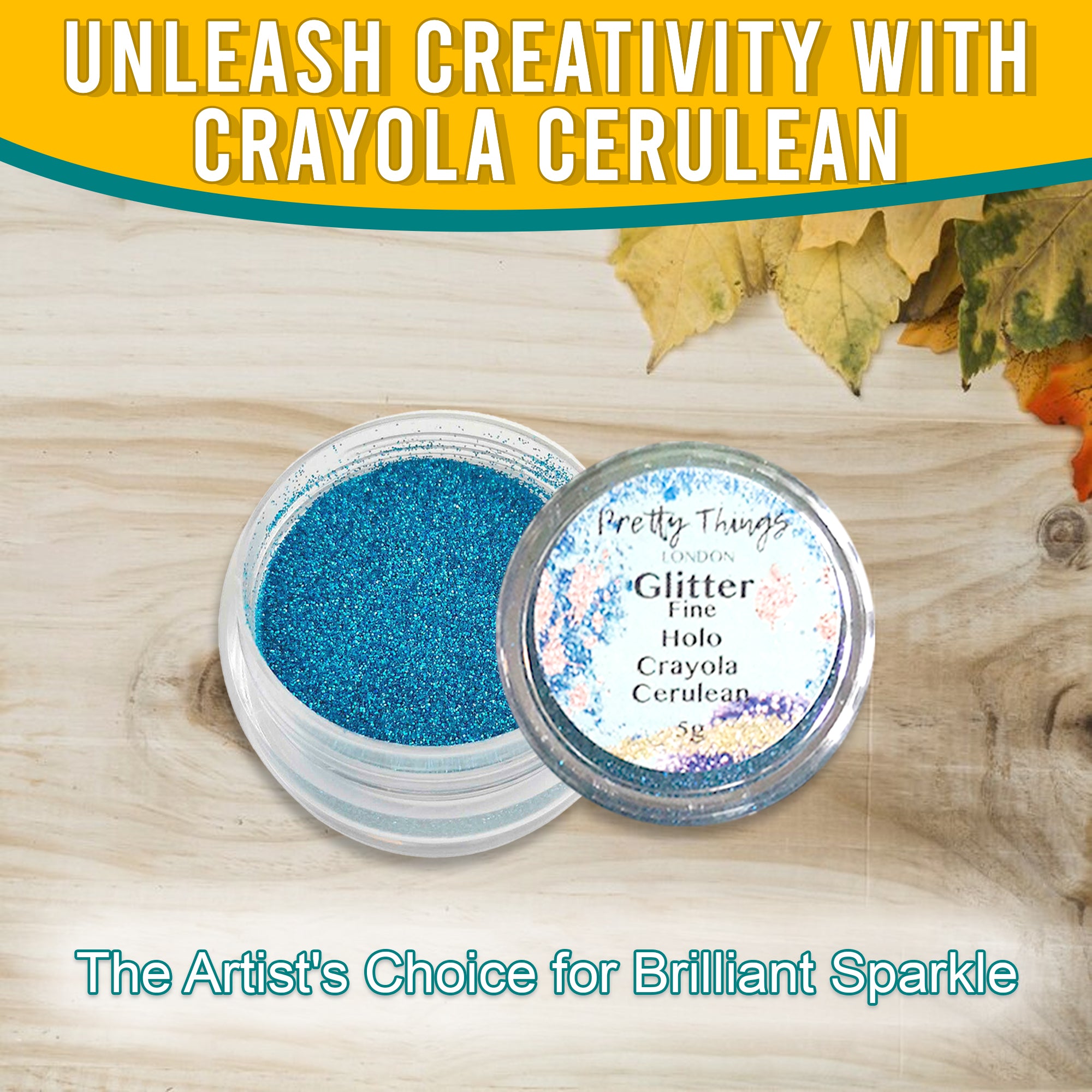 2.	Unleash creativity with Pretty Things London Fine Holographic Glitter in Crayola Curelean