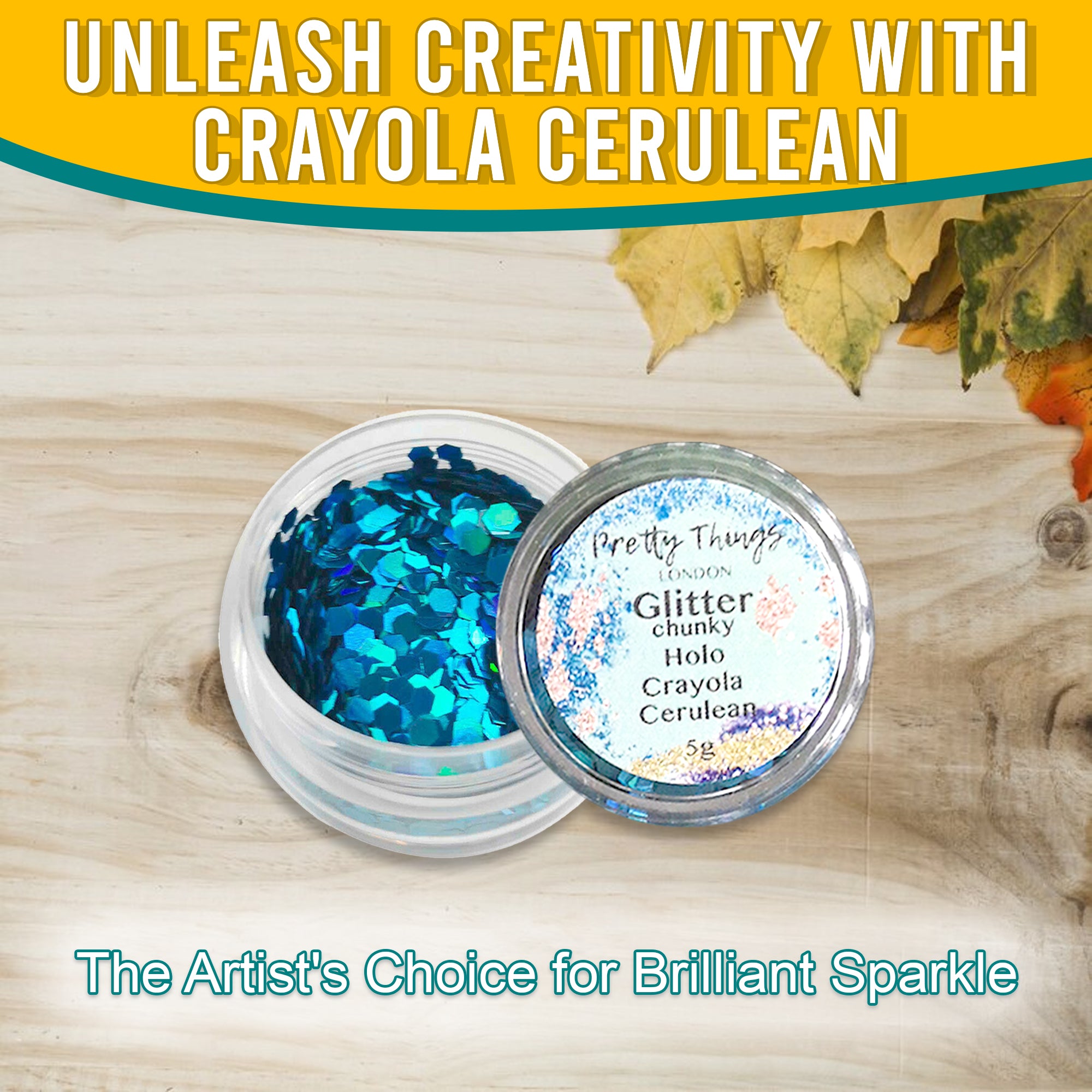 2.	Unleash Creativity with Crayola Curelean - Pretty Things London Chunky Holographic Glitter