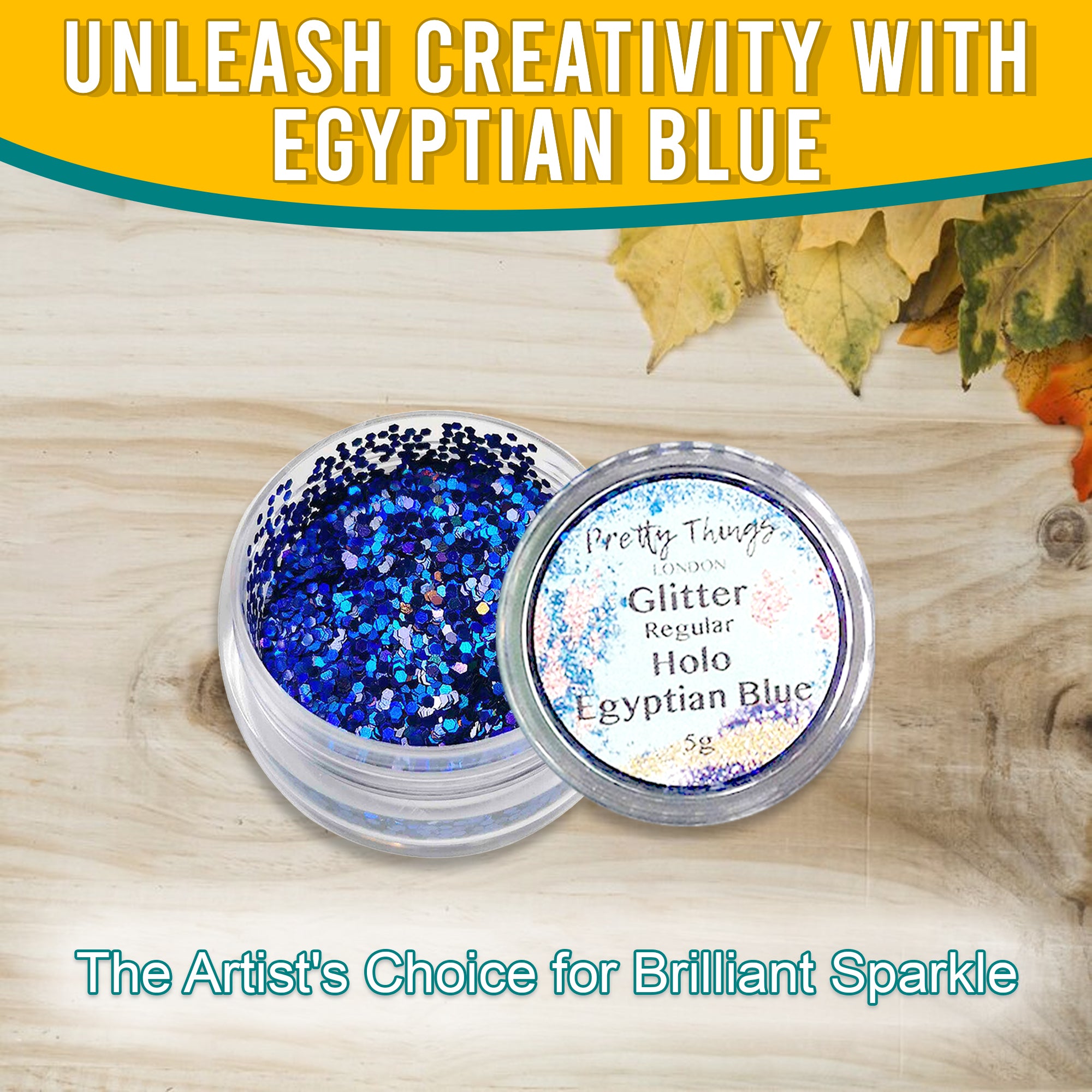 2.	Unleash Creativity with Egyptian Blue - Pretty Things London Regular Holographic Glitter