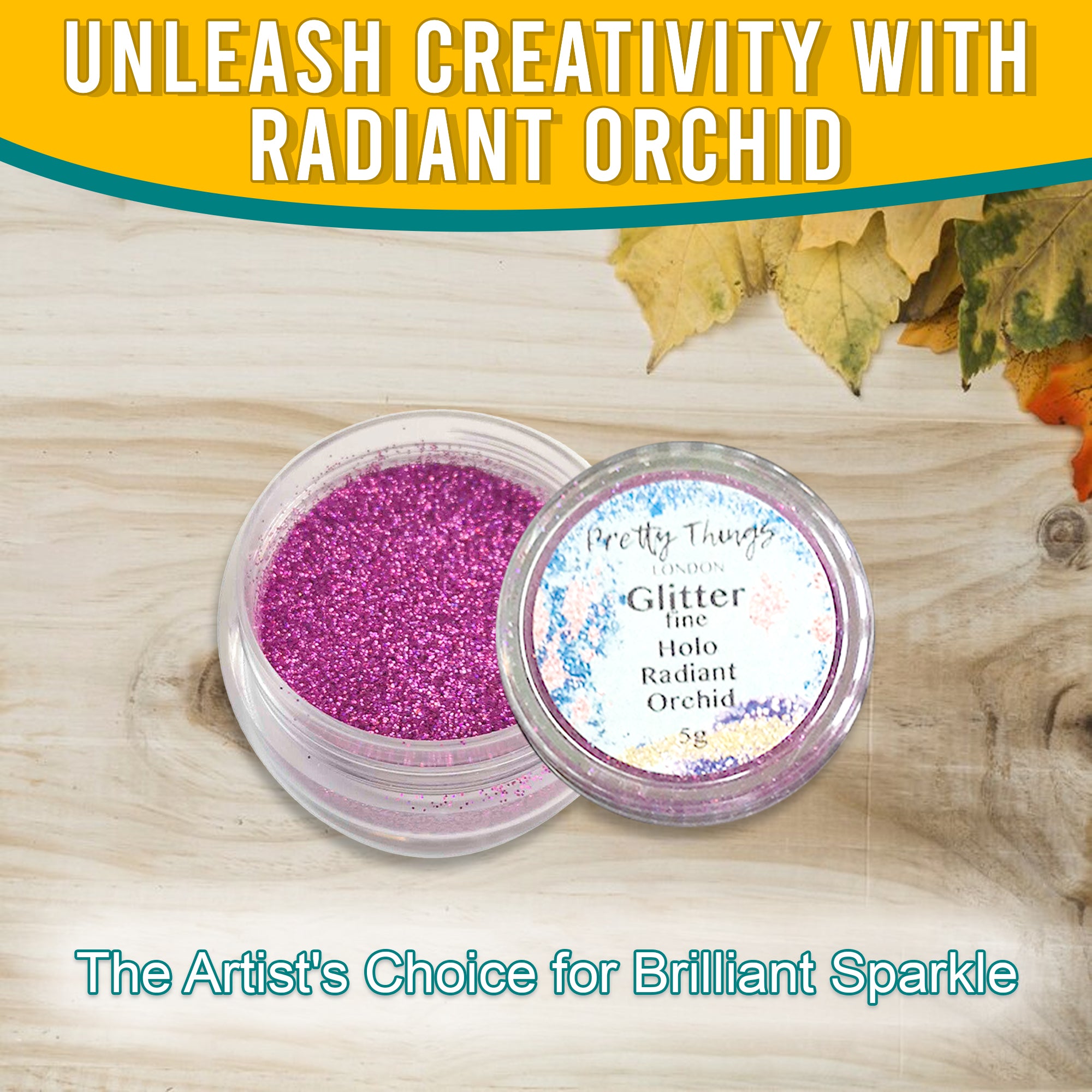 2.	Unleash creativity with Pretty Things London Fine Holographic Glitter in Radiant Orchid