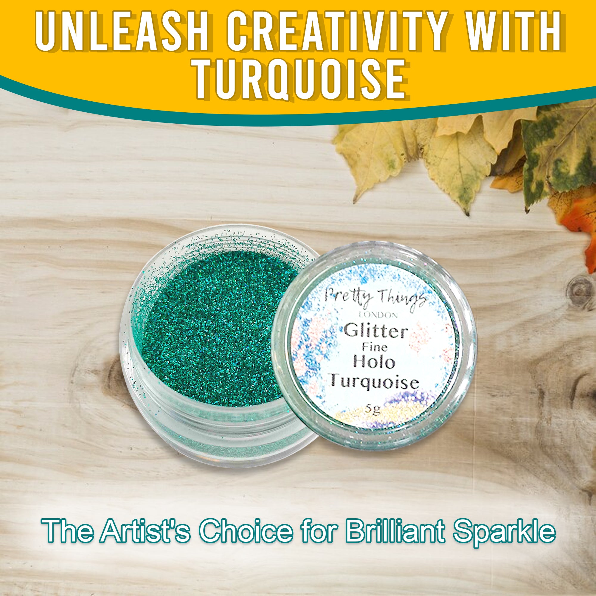 2.	Unleash creativity with Pretty Things London Fine Holographic Glitter in Turquoise