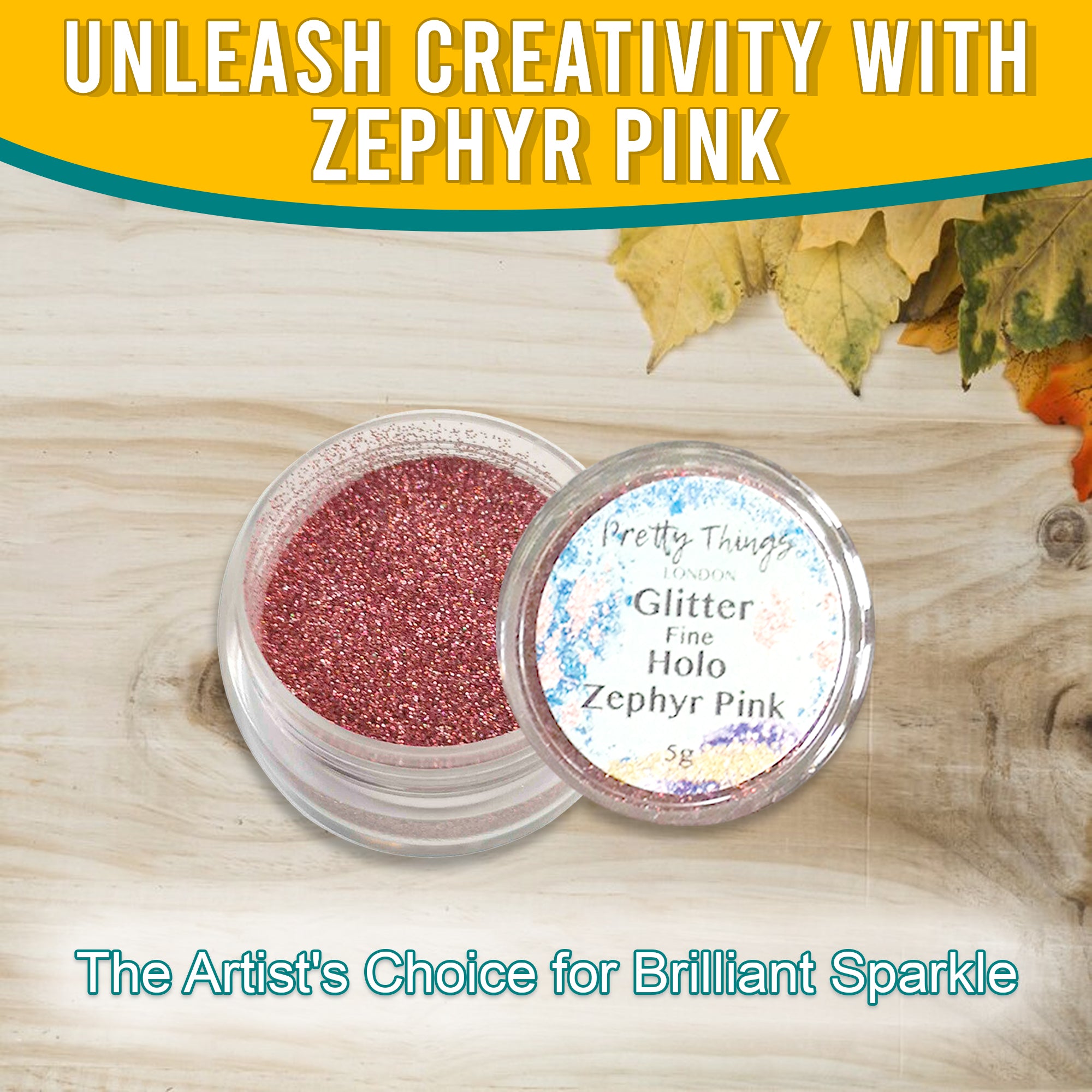 2.	Unleash creativity with Pretty Things London Fine Holographic Glitter in Zephry Pink