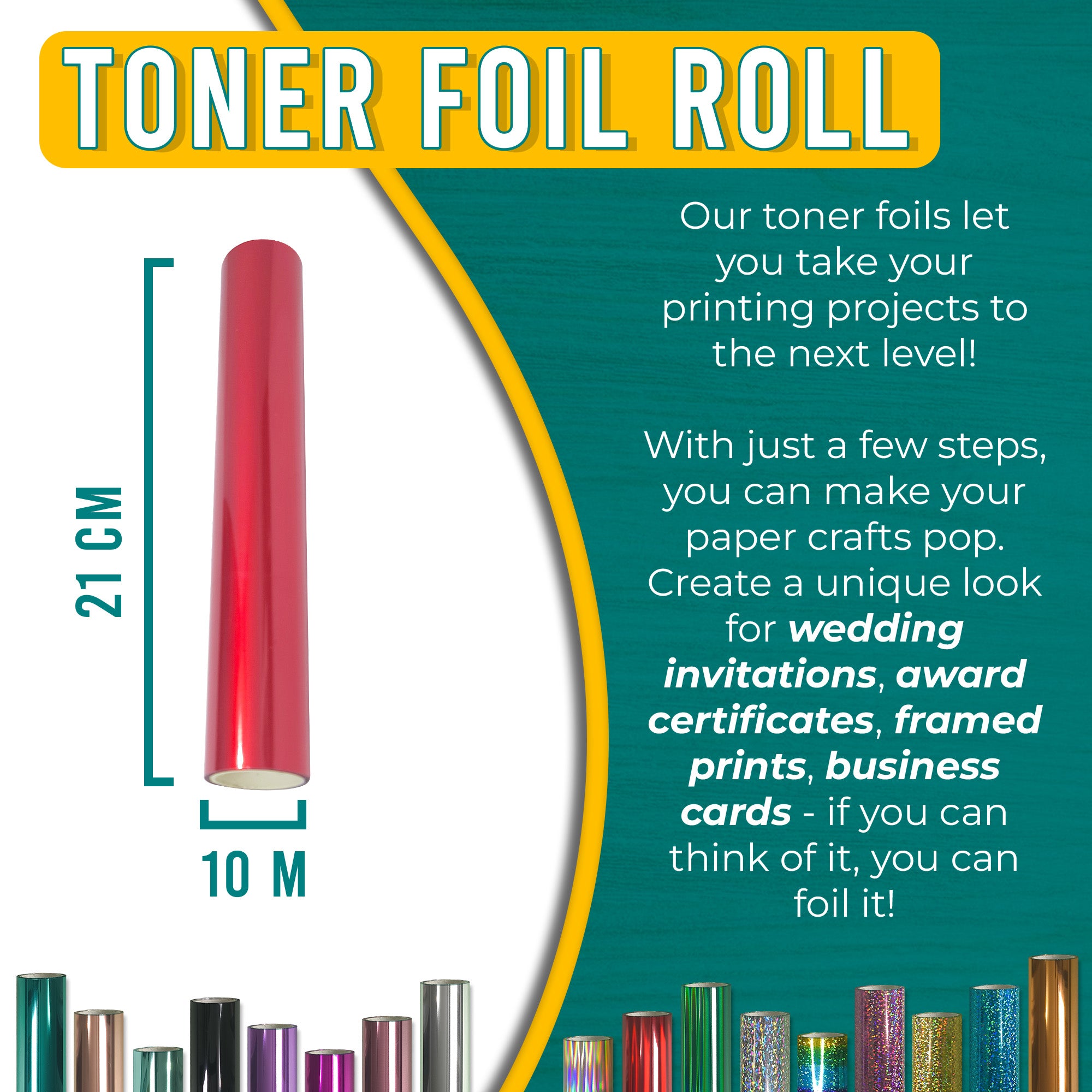 Satin Matte Red Toner Foil | 21cm x 10m Roll
