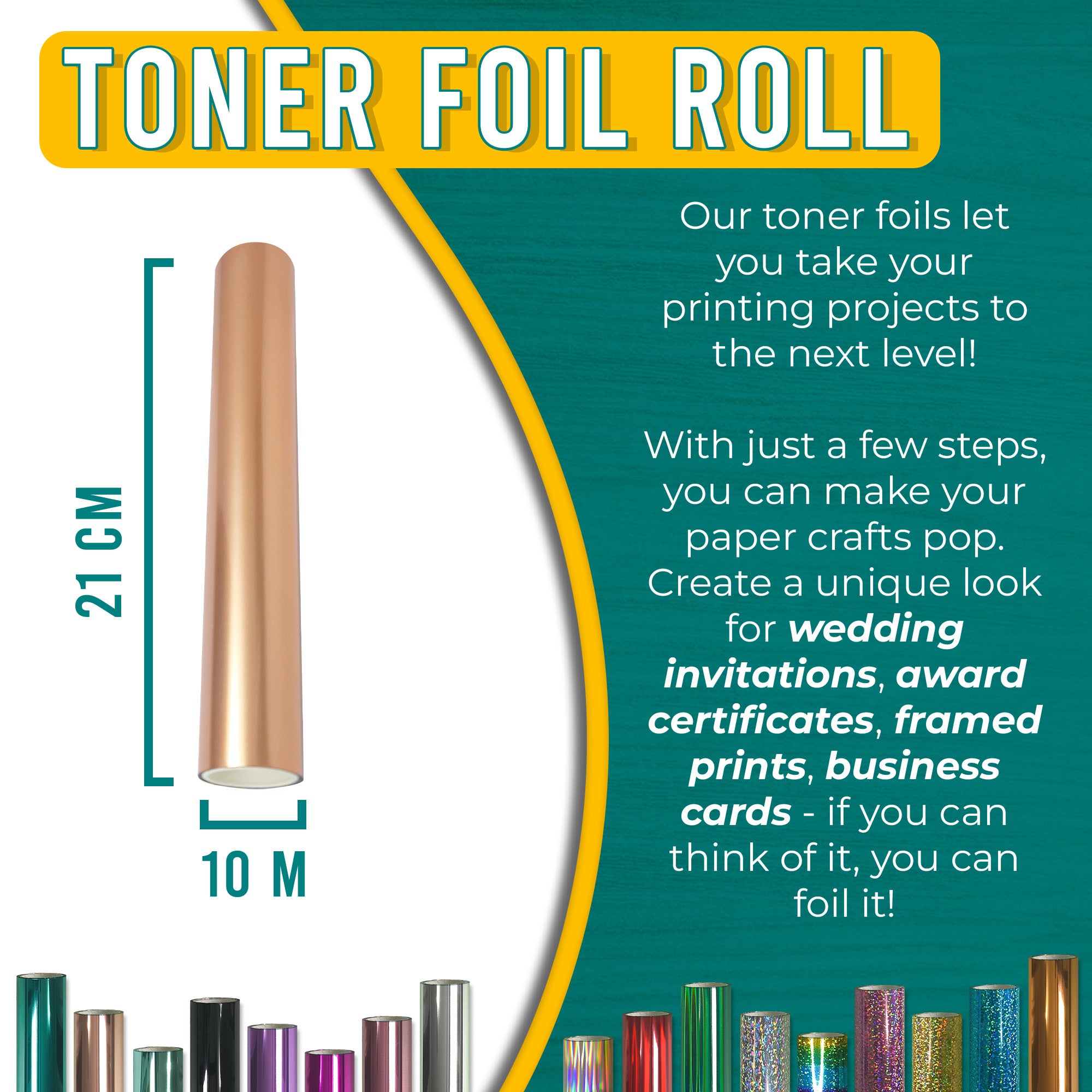 Satin Matte Rose Gold Toner Foil | 21cm x 10m Roll