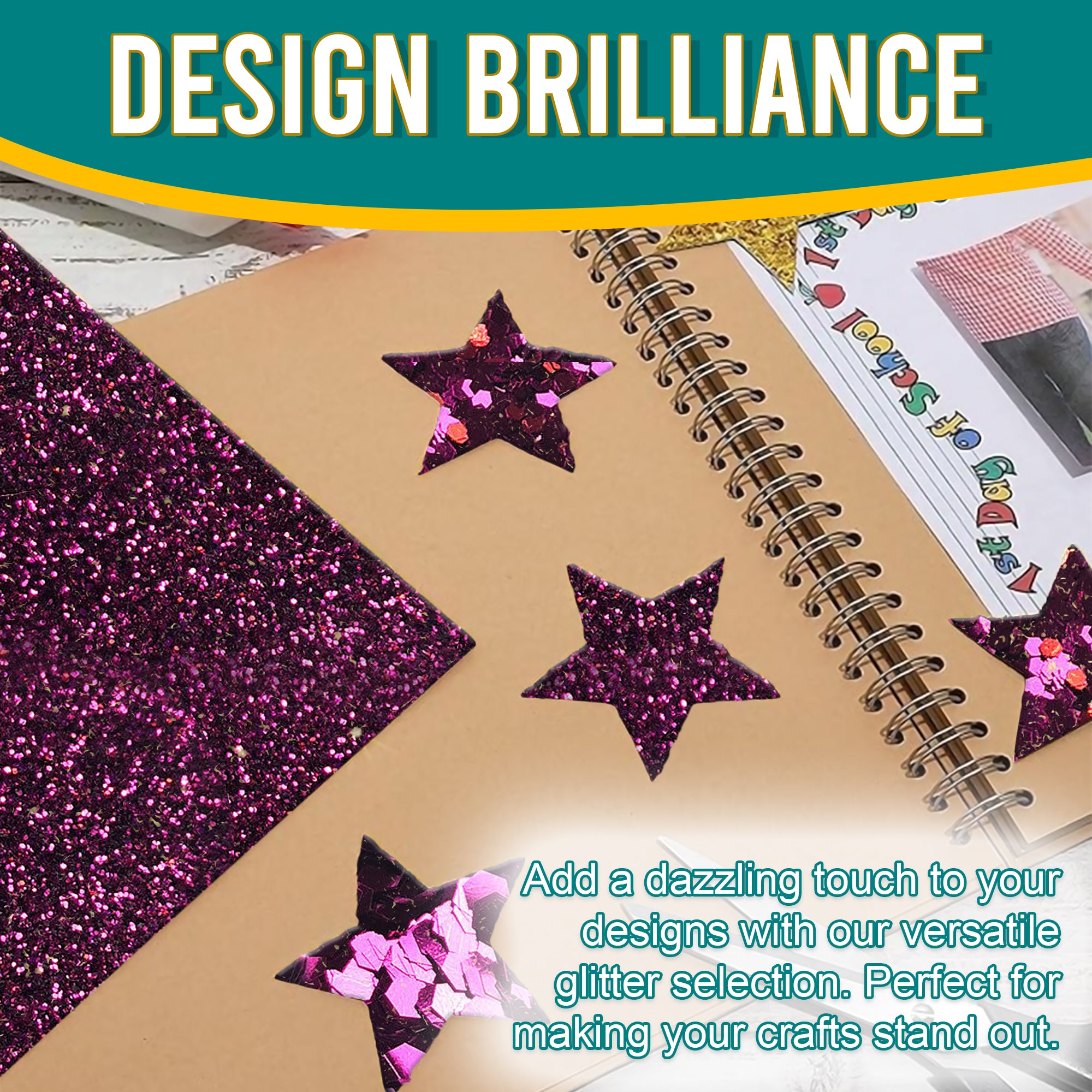 4.	Creative Designs with Metallic Byzantium Pink Glitter Trio - Scrapbooking and Card Making