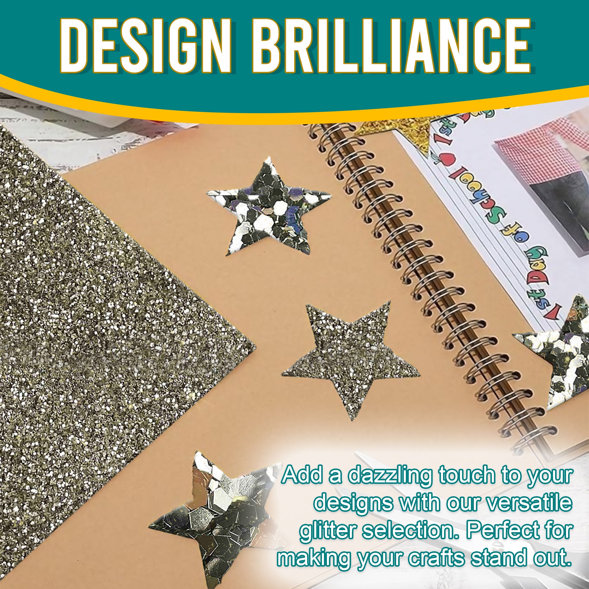 4.	Creative Designs with Metallic Champagne Silver Glitter Trio - Scrapbooking and Card Making