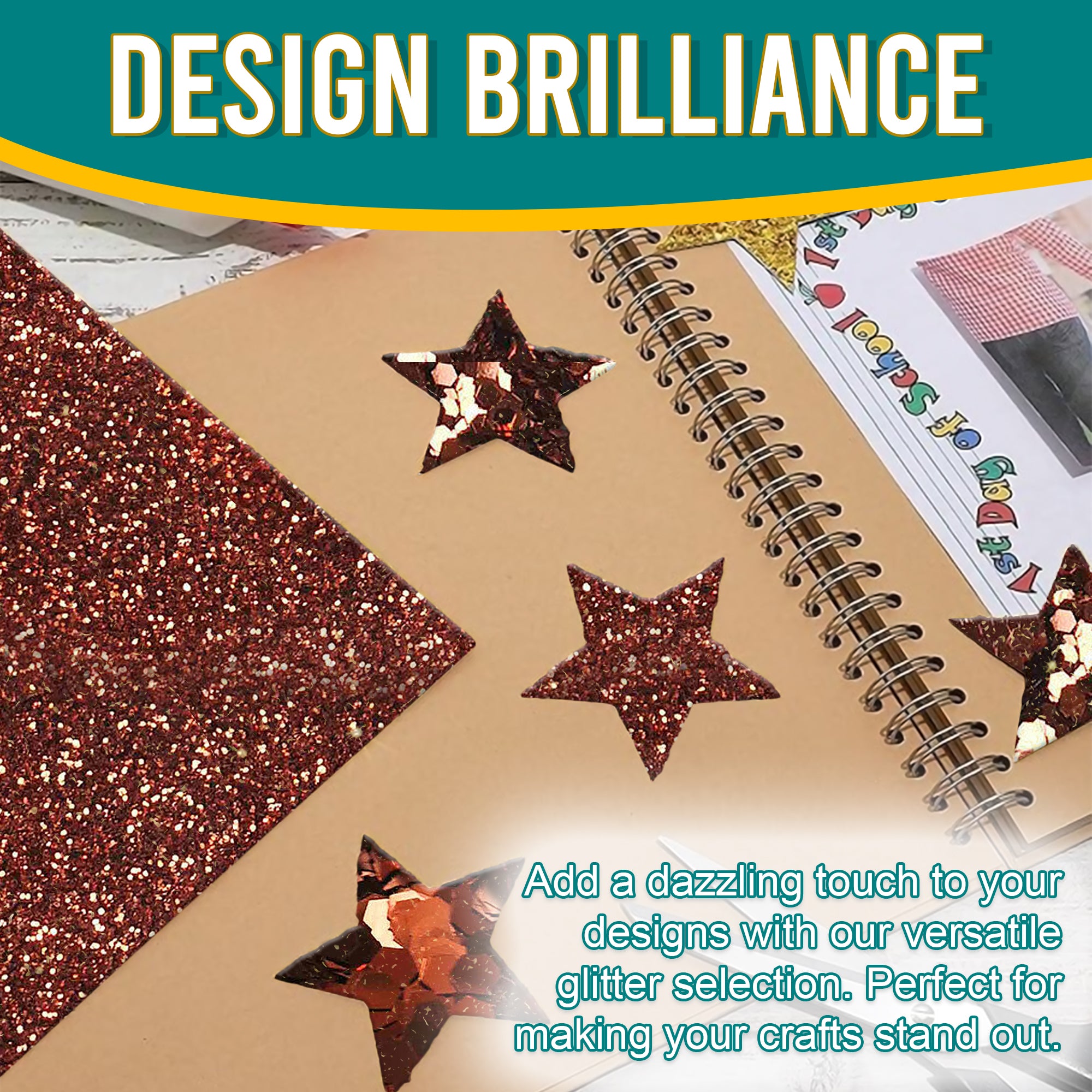 4.	Creative Designs with Metallic Copper Blush Glitter Trio - Scrapbooking and Card Making