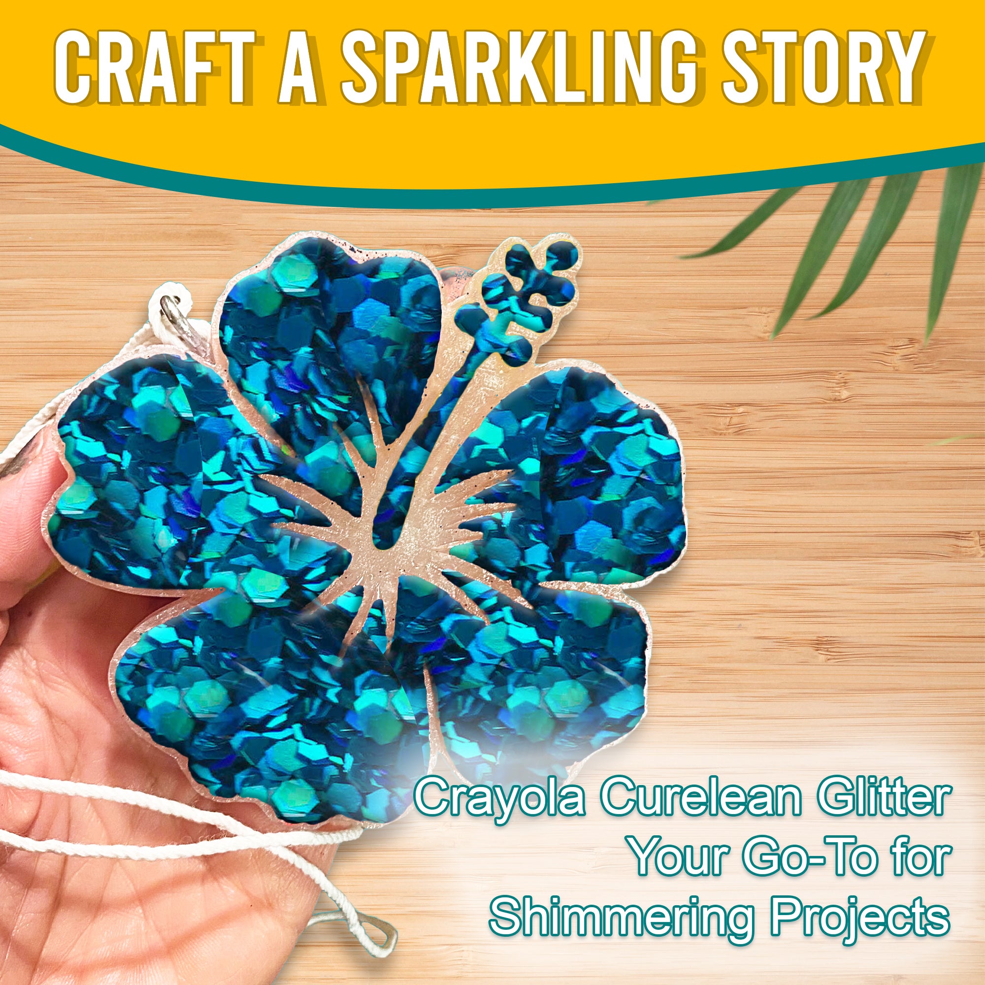 4.	Craft a Sparkling Story - Crayola Curelean Chunky Holographic Glitter for Shimmering Projects