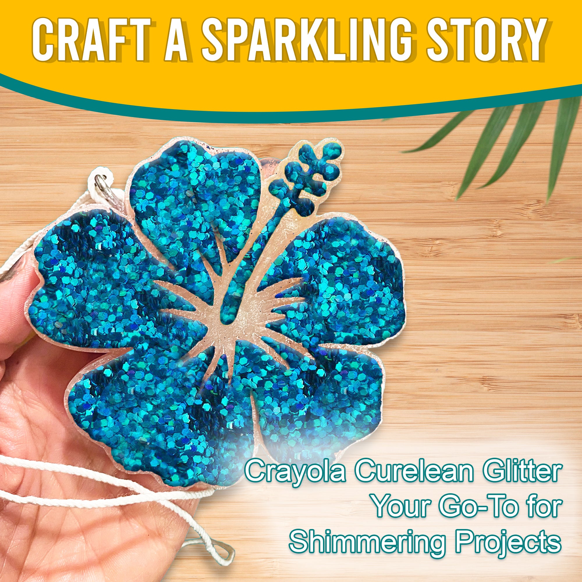 4.	Craft a Sparkling Story - Crayola Curelean Regular Holographic Glitter for Shimmering Projects