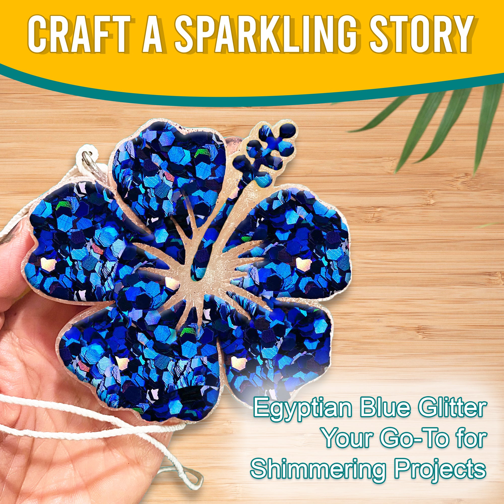 4.	Craft a Sparkling Story - Egyptian Blue Chunky Holographic Glitter for Shimmering Projects