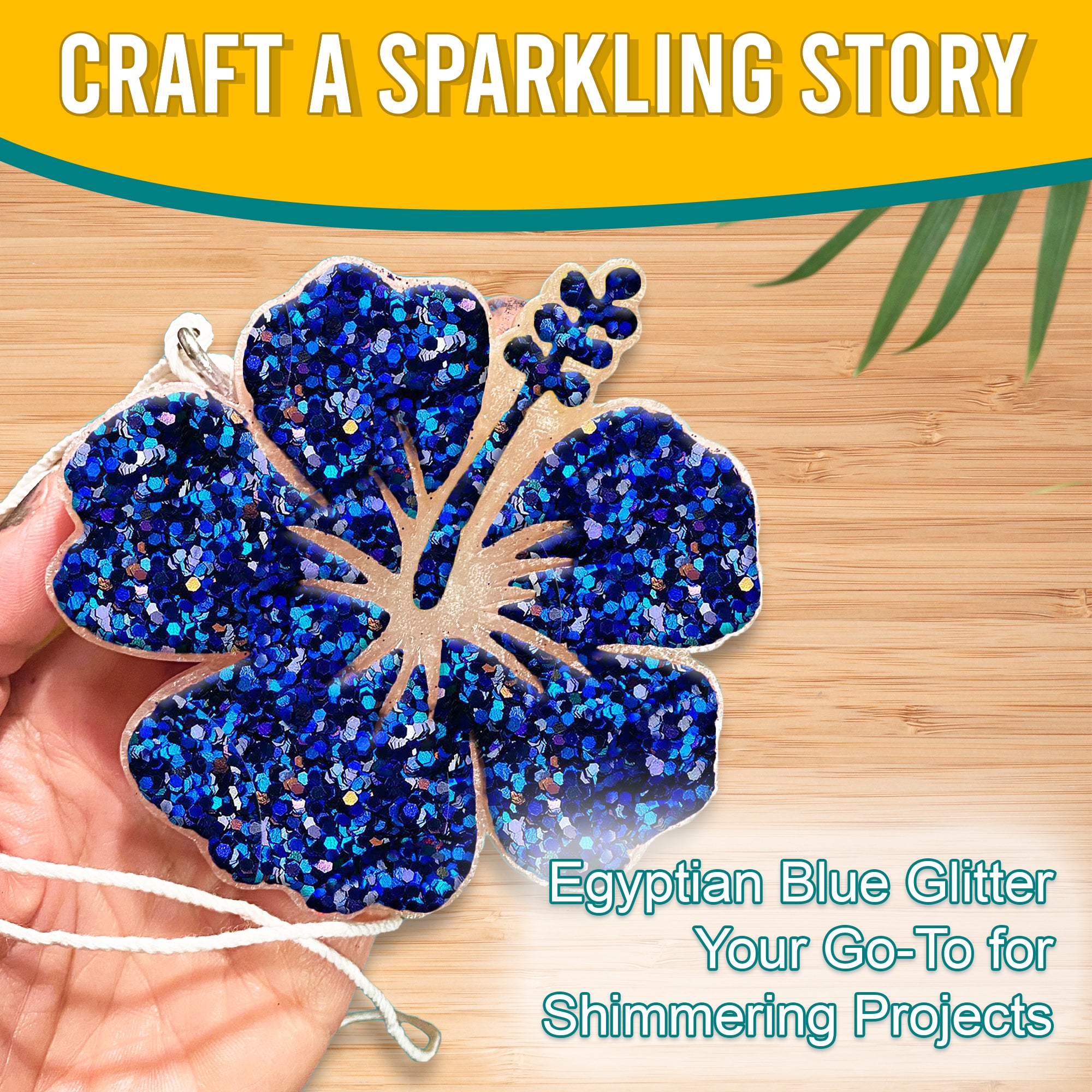 4.	Craft a Sparkling Story - Egyptian Blue Regular Holographic Glitter for Shimmering Projects