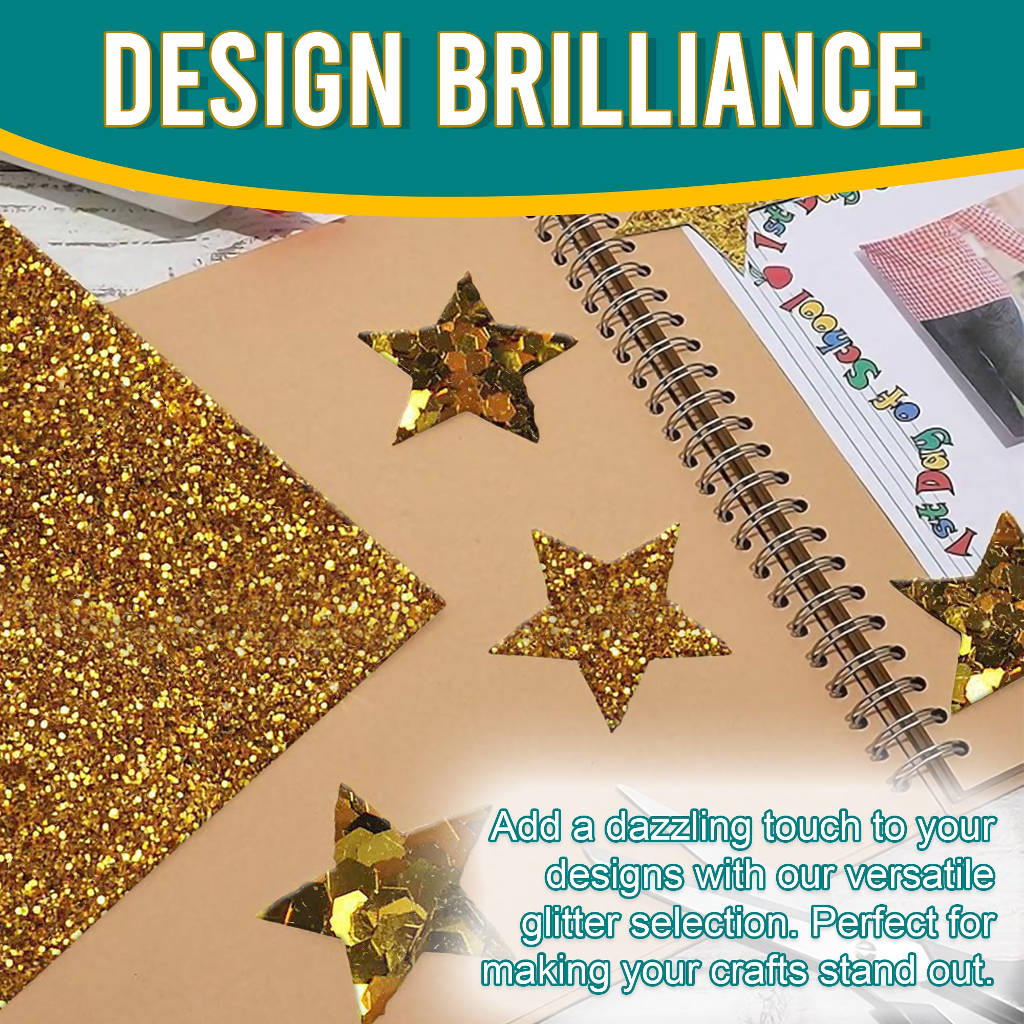 4.	Creative Designs with Metallic Gold Glitter Trio - Scrapbooking and Card Making