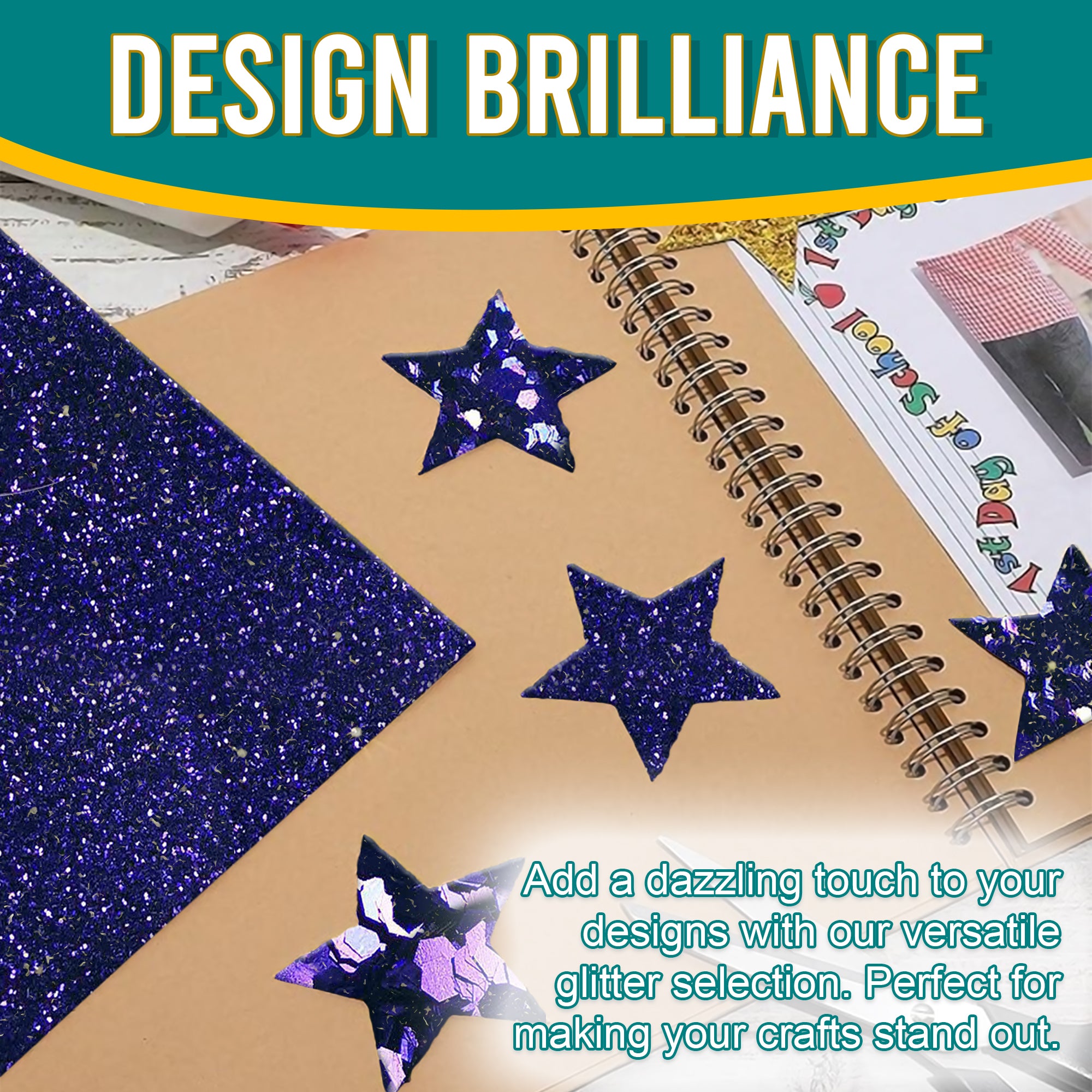 4.	Creative Designs with Metallic Indigo Purple Glitter Trio - Scrapbooking and Card Making