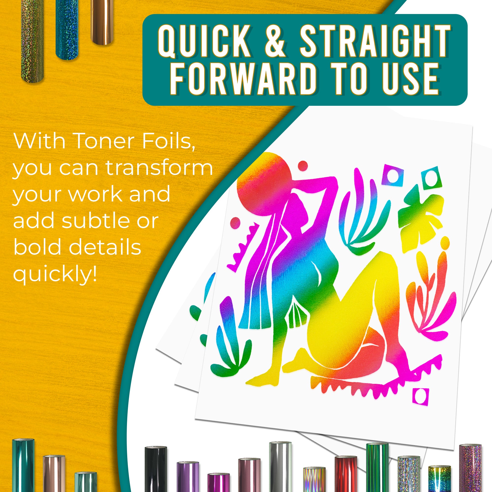 Metallic Rainbow Toner Foil | 21cm x 10m Roll