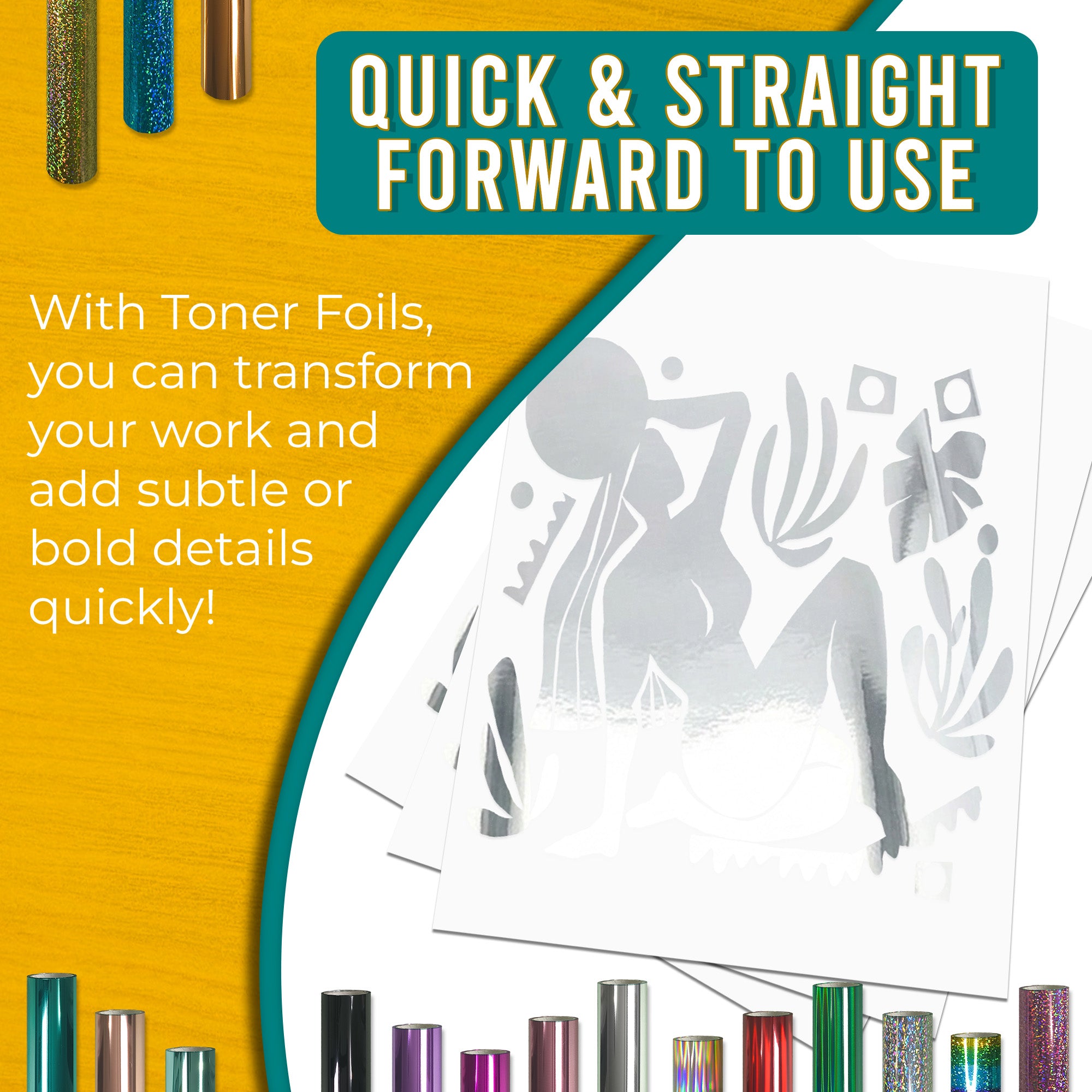 Metallic Silver Toner Foil | 21cm x 120m Roll
