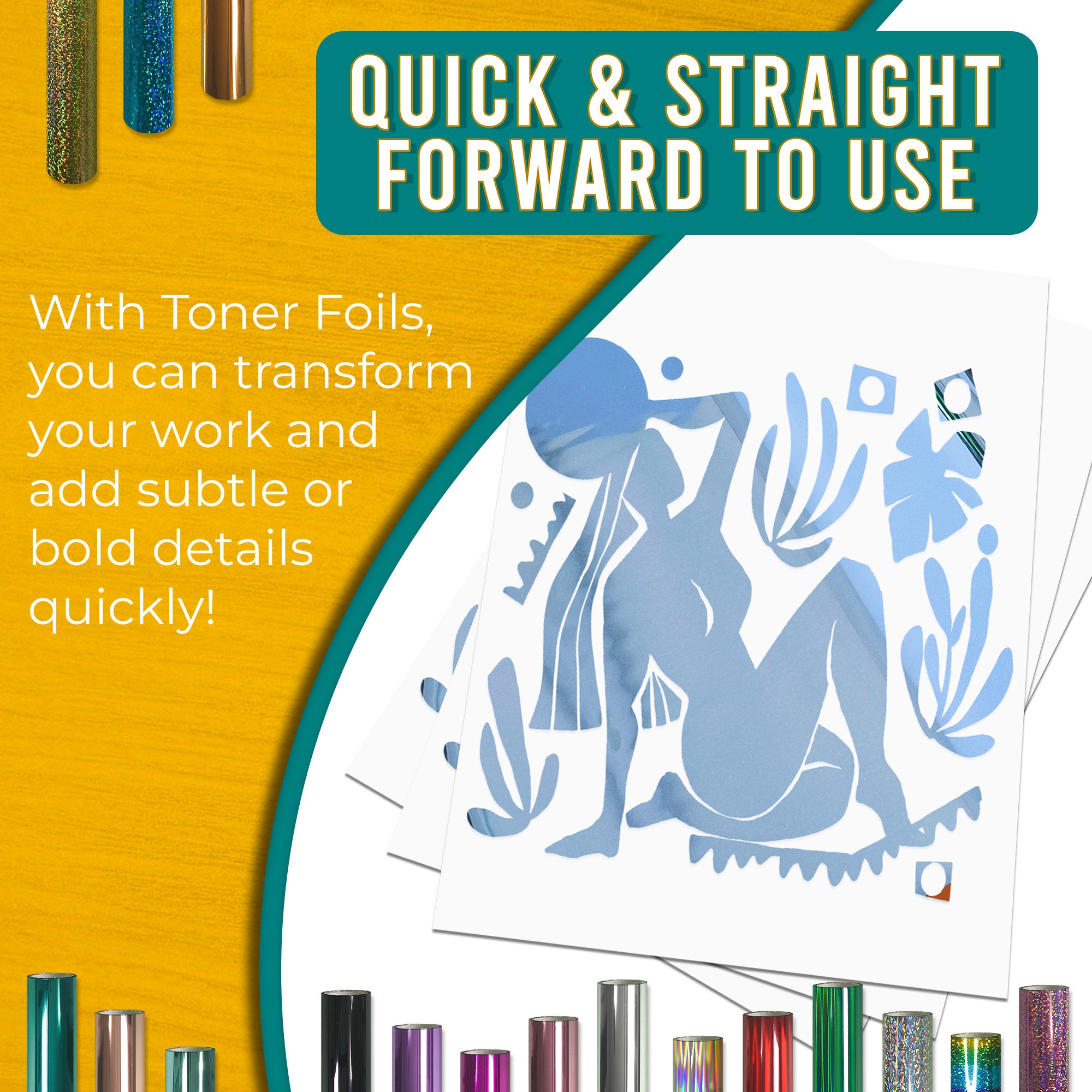 Metallic Sterling Blue Toner Foil | 21cm x 10m Roll