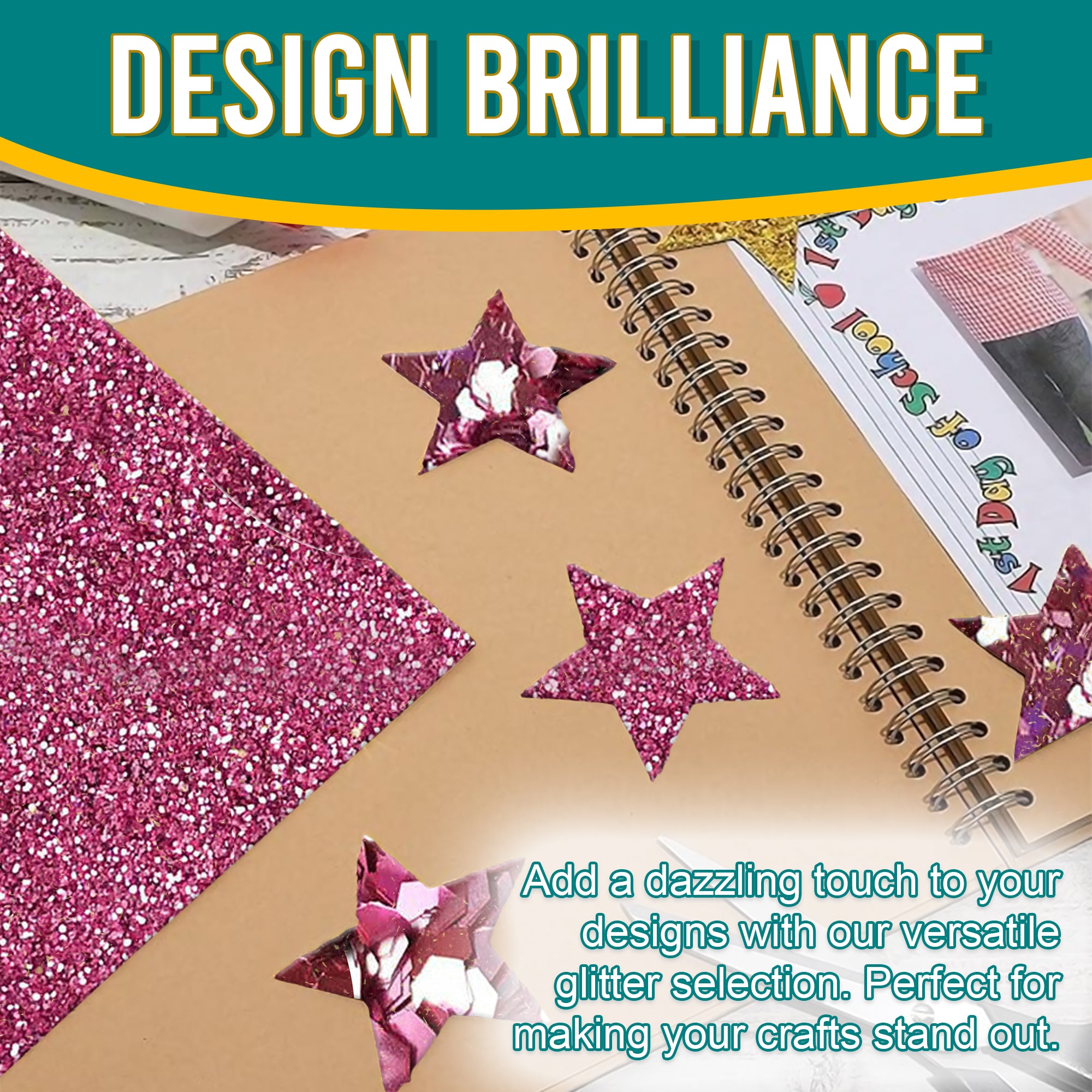 4.	Creative Designs with Metallic Pink Glitter Trio - Scrapbooking and Card Making