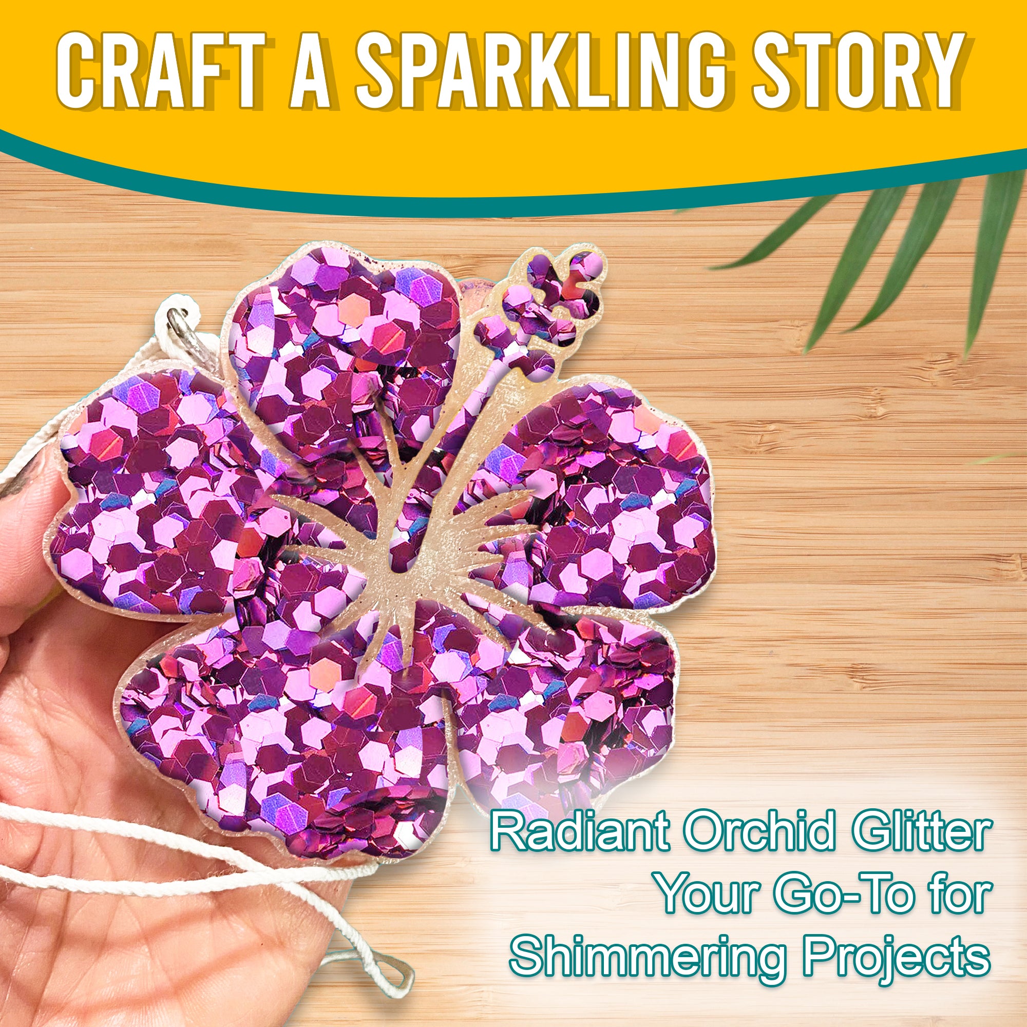 4.	Craft a Sparkling Story - Radiant Orchid Chunky Holographic Glitter for Shimmering Projects