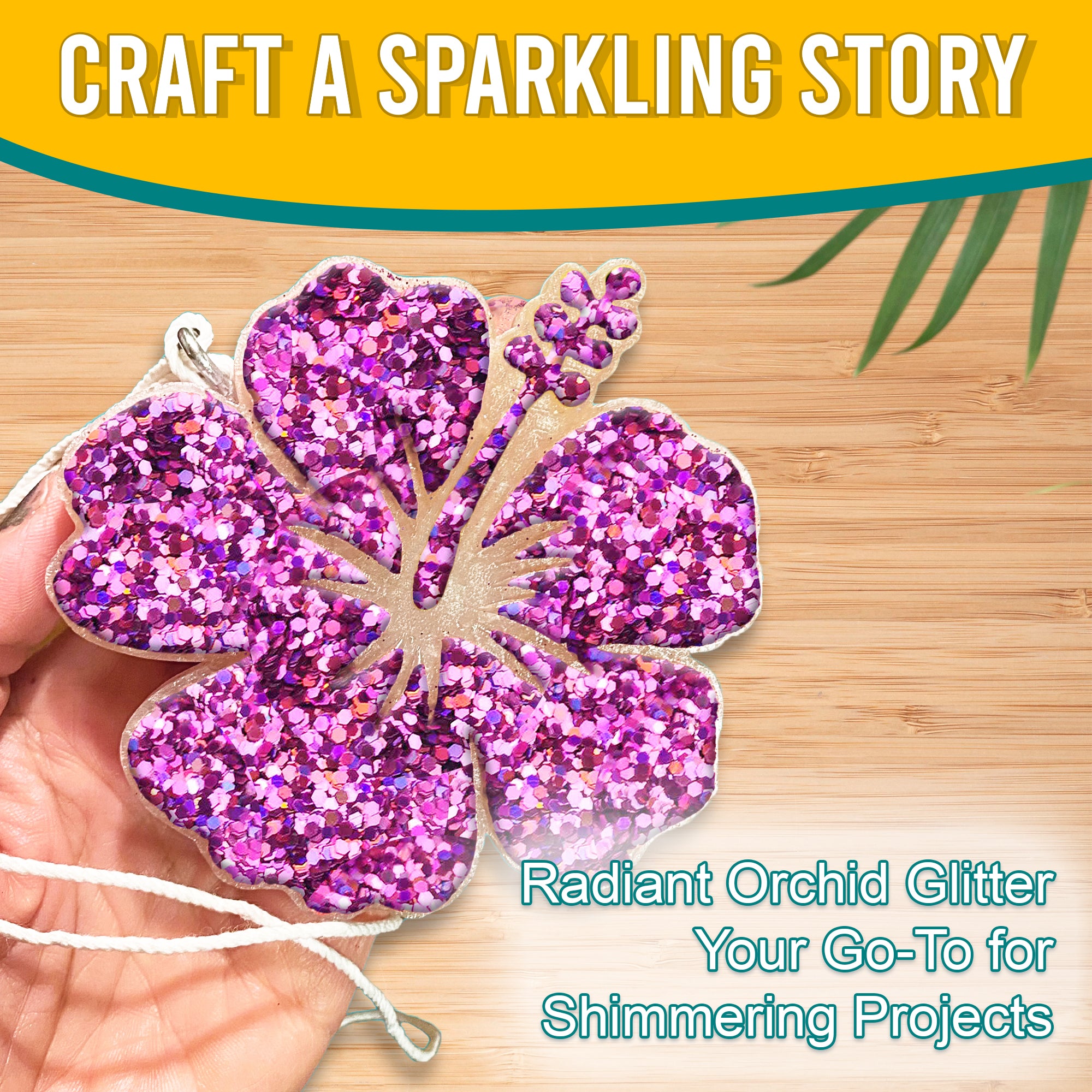 4.	Craft a Sparkling Story - Radiant Orchid Regular Holographic Glitter for Shimmering Projects