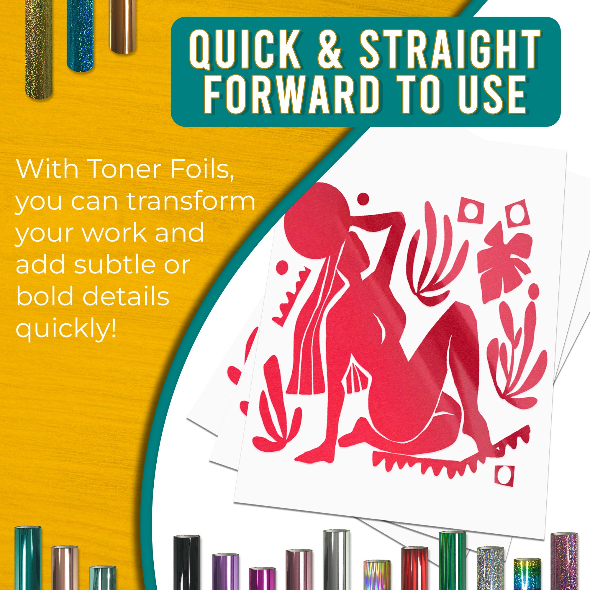 Satin Matte Red Toner Foil | 21cm x 10m Roll