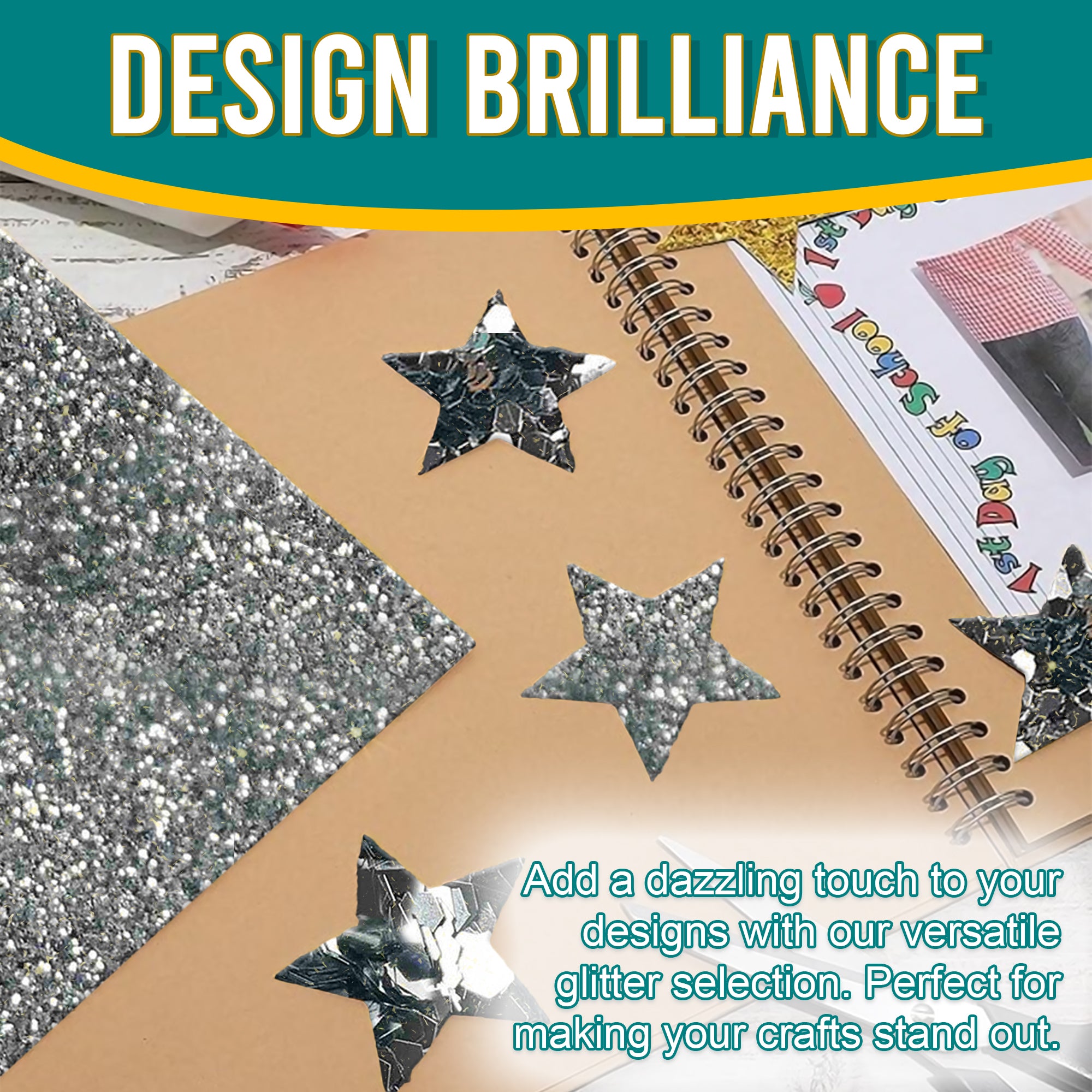 4.	Creative Designs with Metallic Silver Glitter Trio - Scrapbooking and Card Making