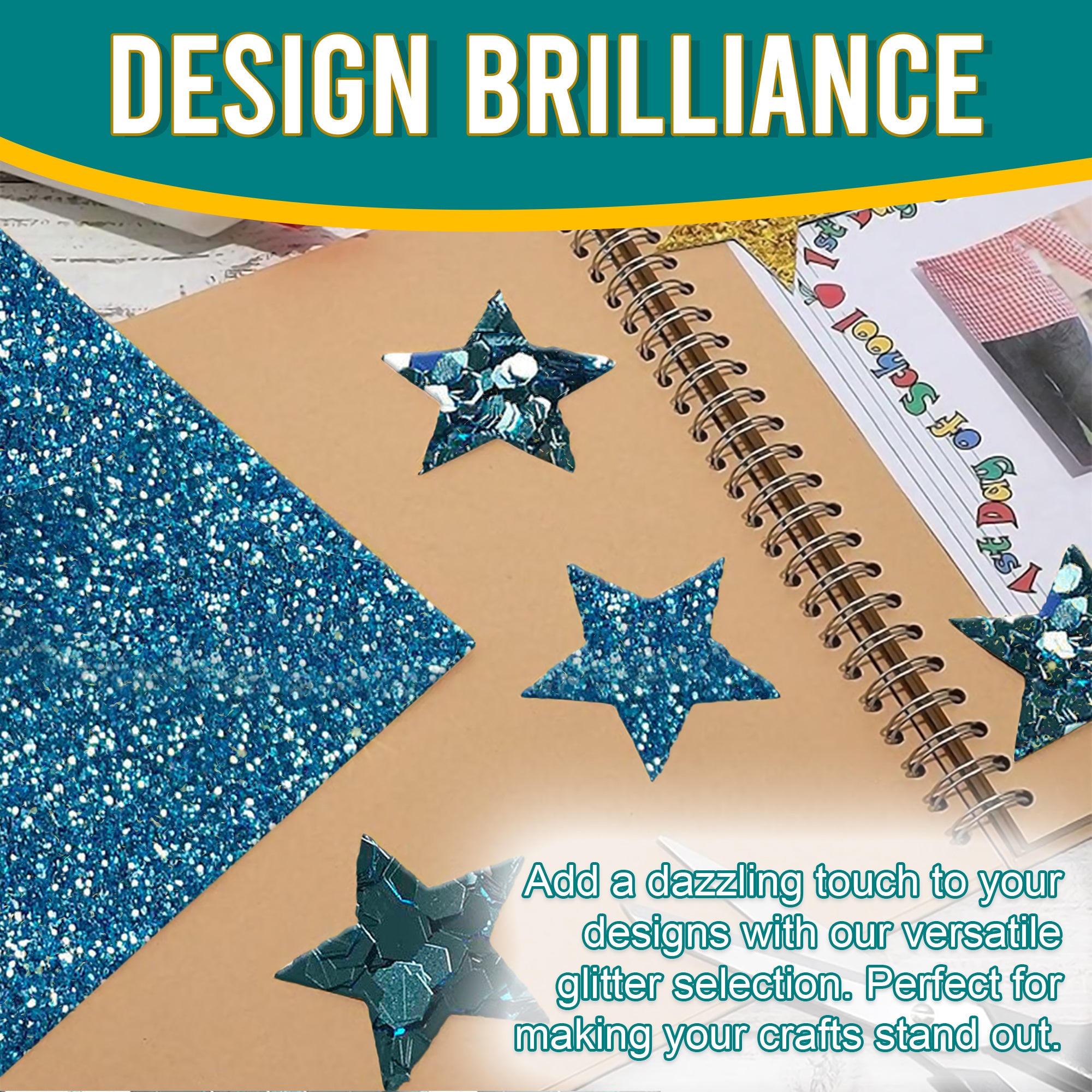 4.	Creative Designs with Metallic Sky Blue Glitter Trio - Scrapbooking and Card Making