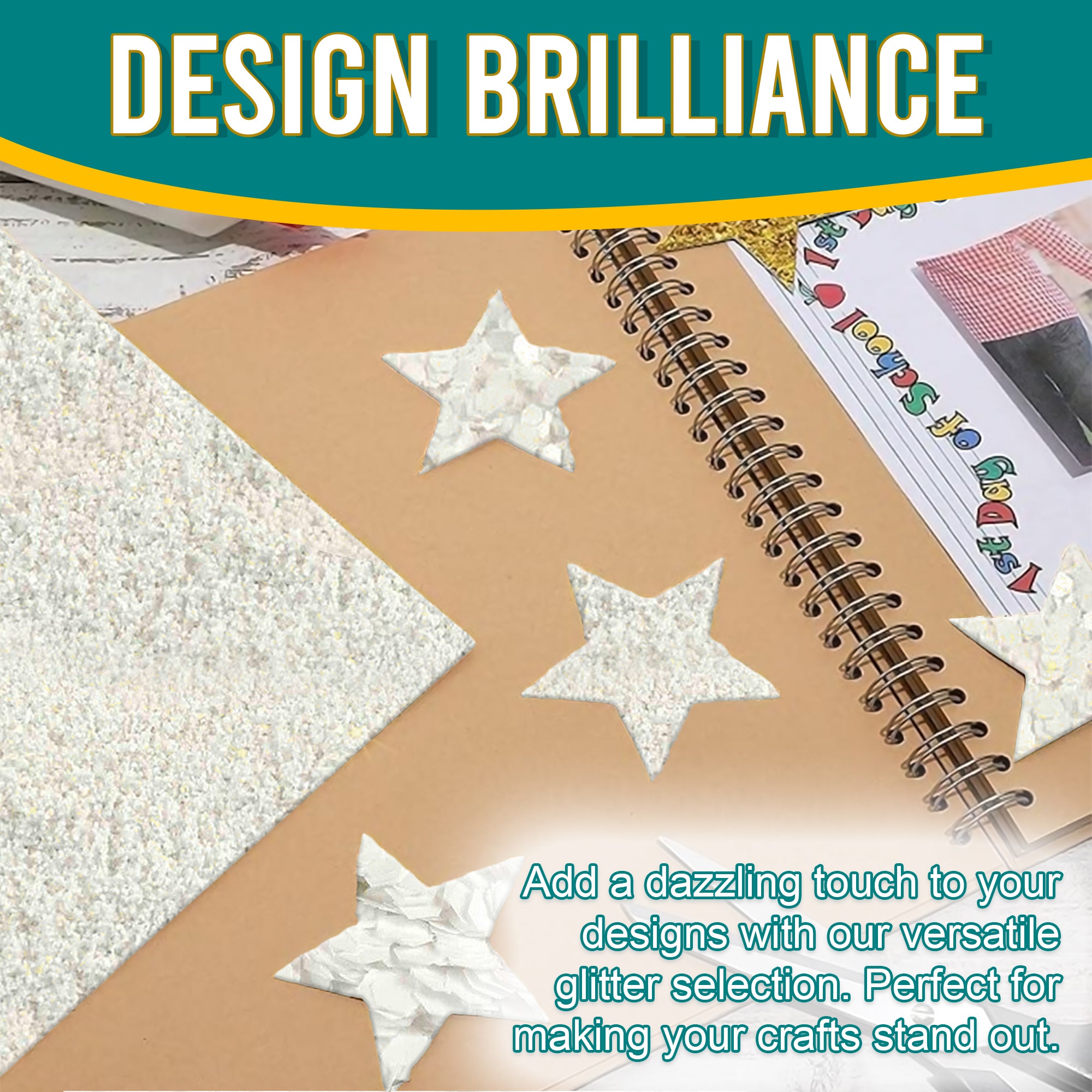 4.	Creative Designs with Metallic White Pearl Glitter Trio - Scrapbooking and Card Making