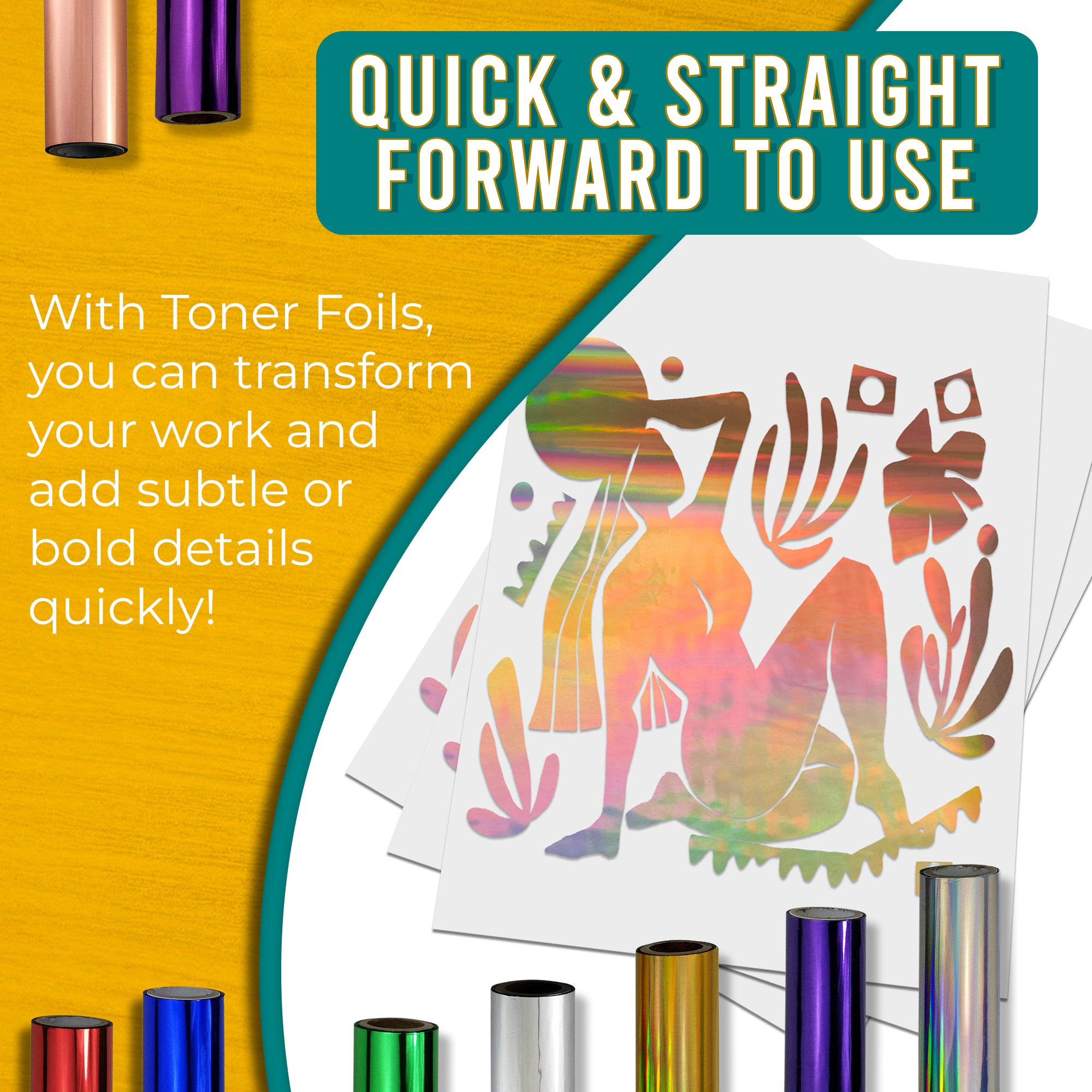 Toner Foil Roll - Holographic Rose Gold