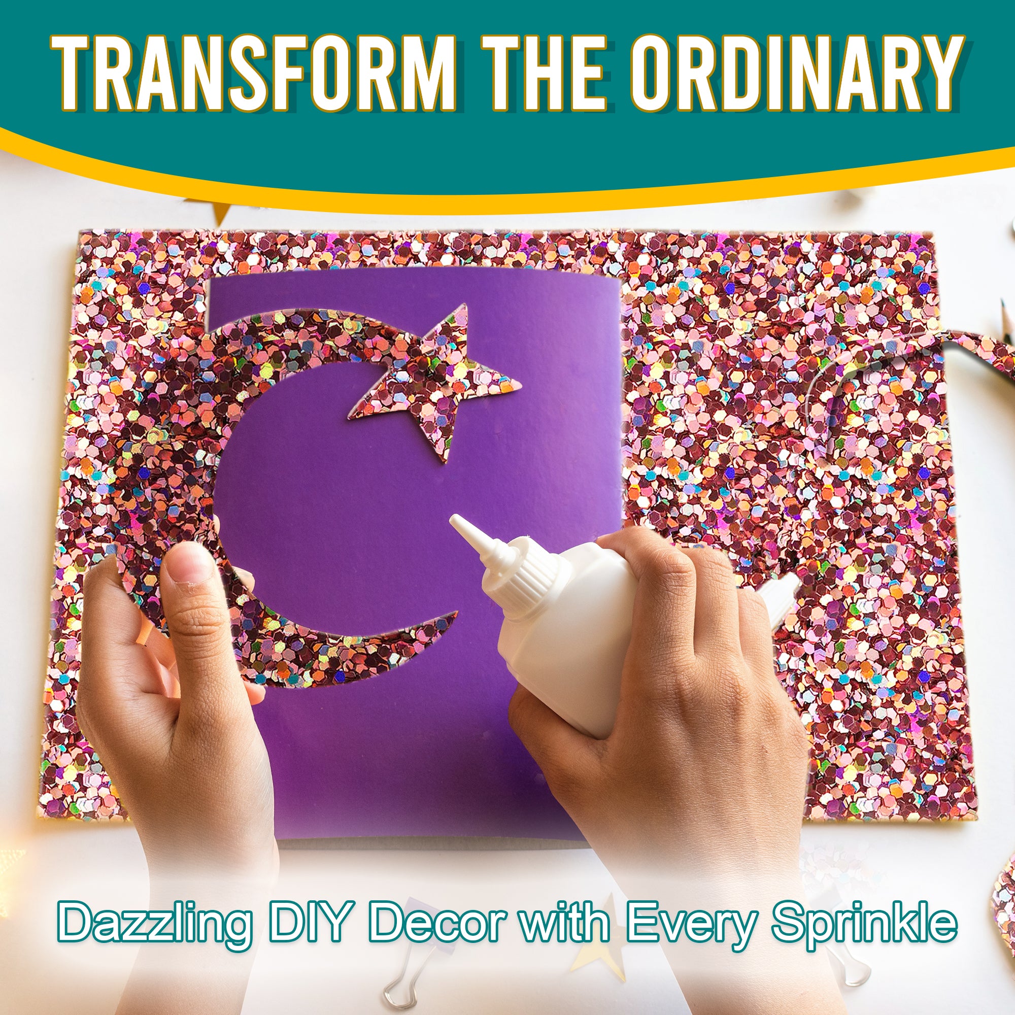 5.	Transform the Ordinary - Dazzling DIY Decor with Zephry Pink Regular Holographic Glitter