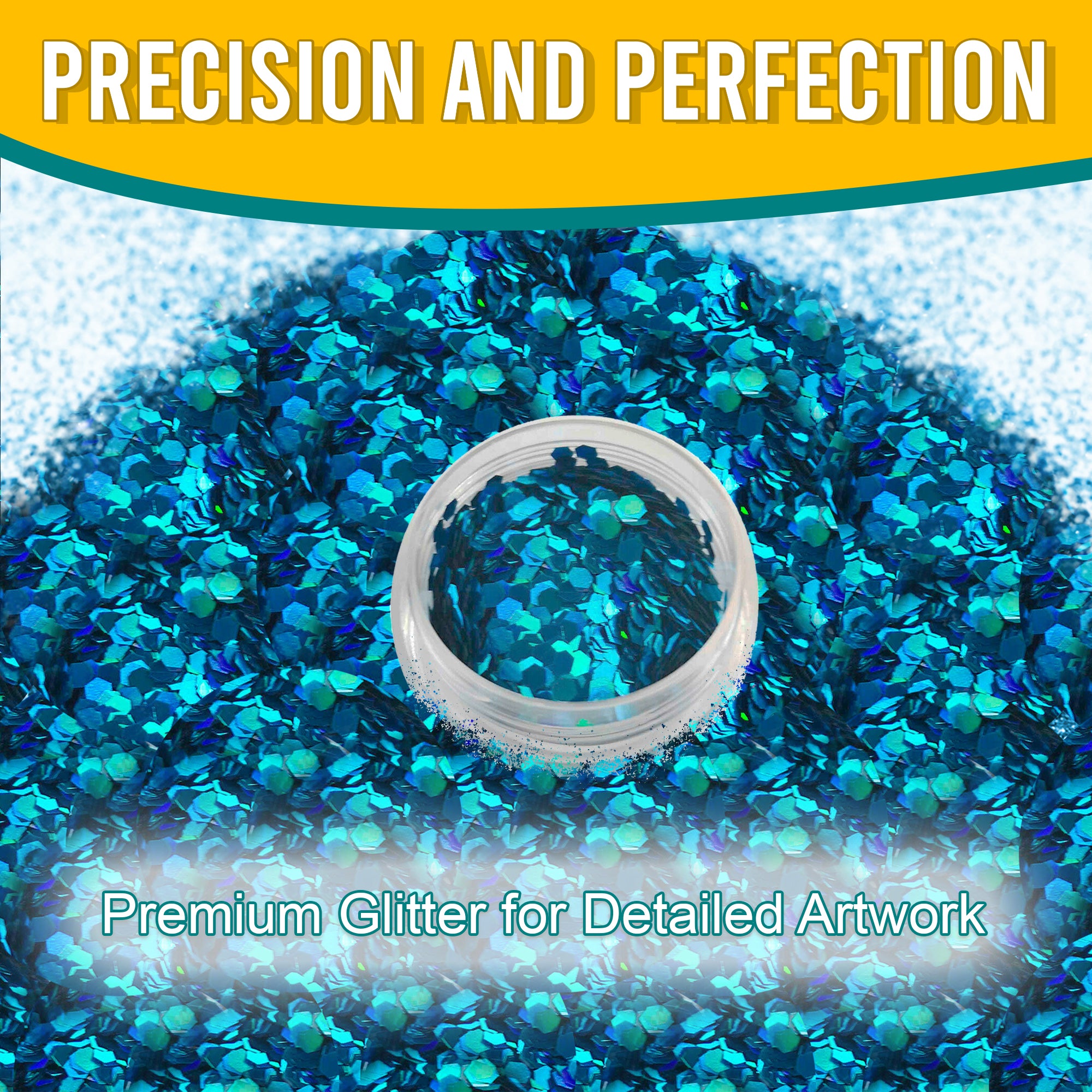 6.	Precision and Perfection - Premium Crayola Curelean Chunky Holographic Glitter for Detailed Artwork