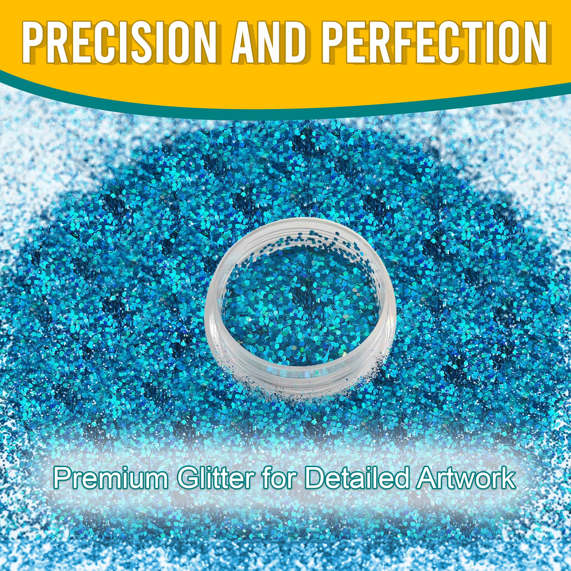 6.	Precision and Perfection - Premium Crayola Curelean Regular Holographic Glitter for Detailed Artwork