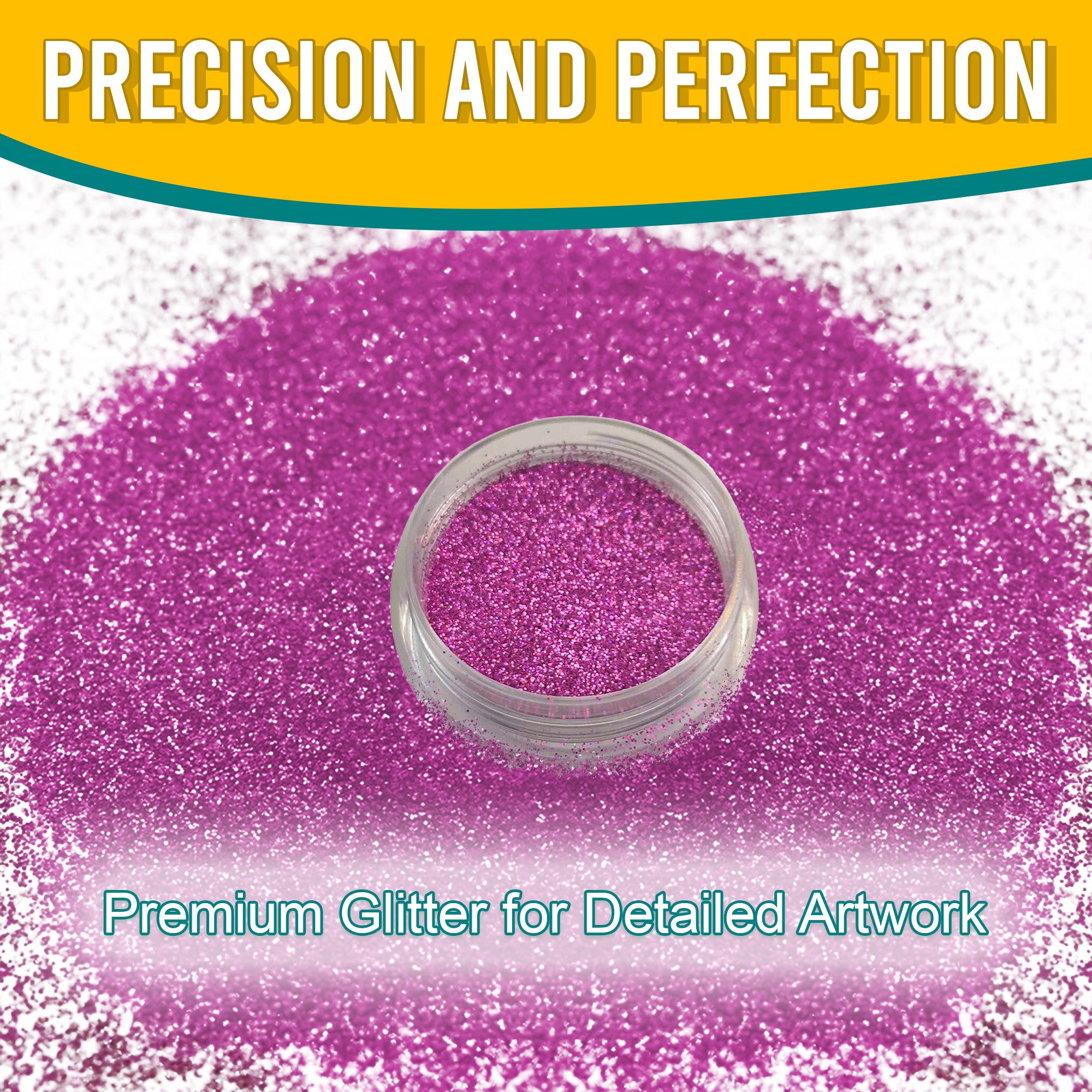 6.	Precision and perfection with Fine Holographic Glitter in Radiant Orchid for detailed artwork