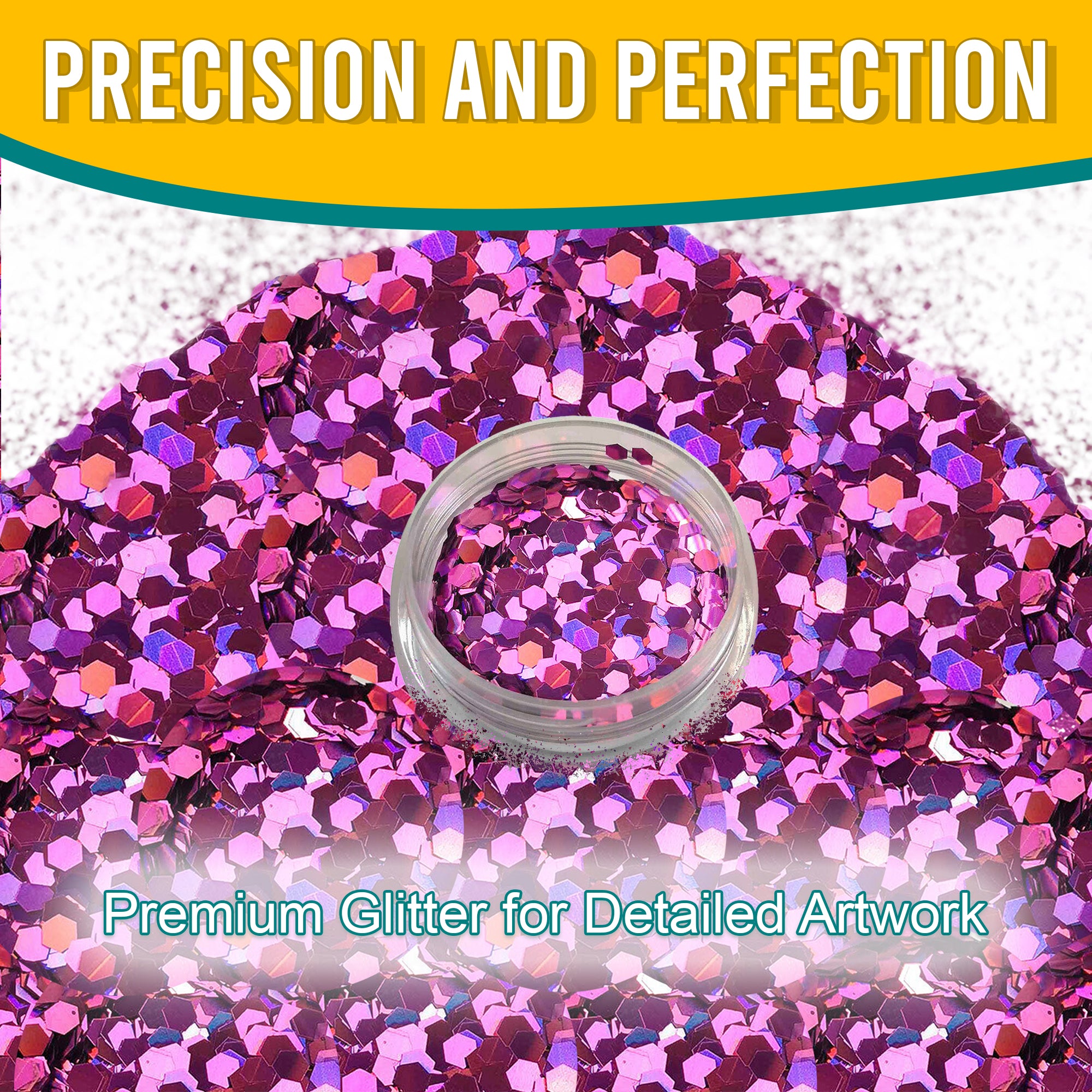 6.	Precision and Perfection - Premium Radiant Orchid Chunky Holographic Glitter for Detailed Artwork