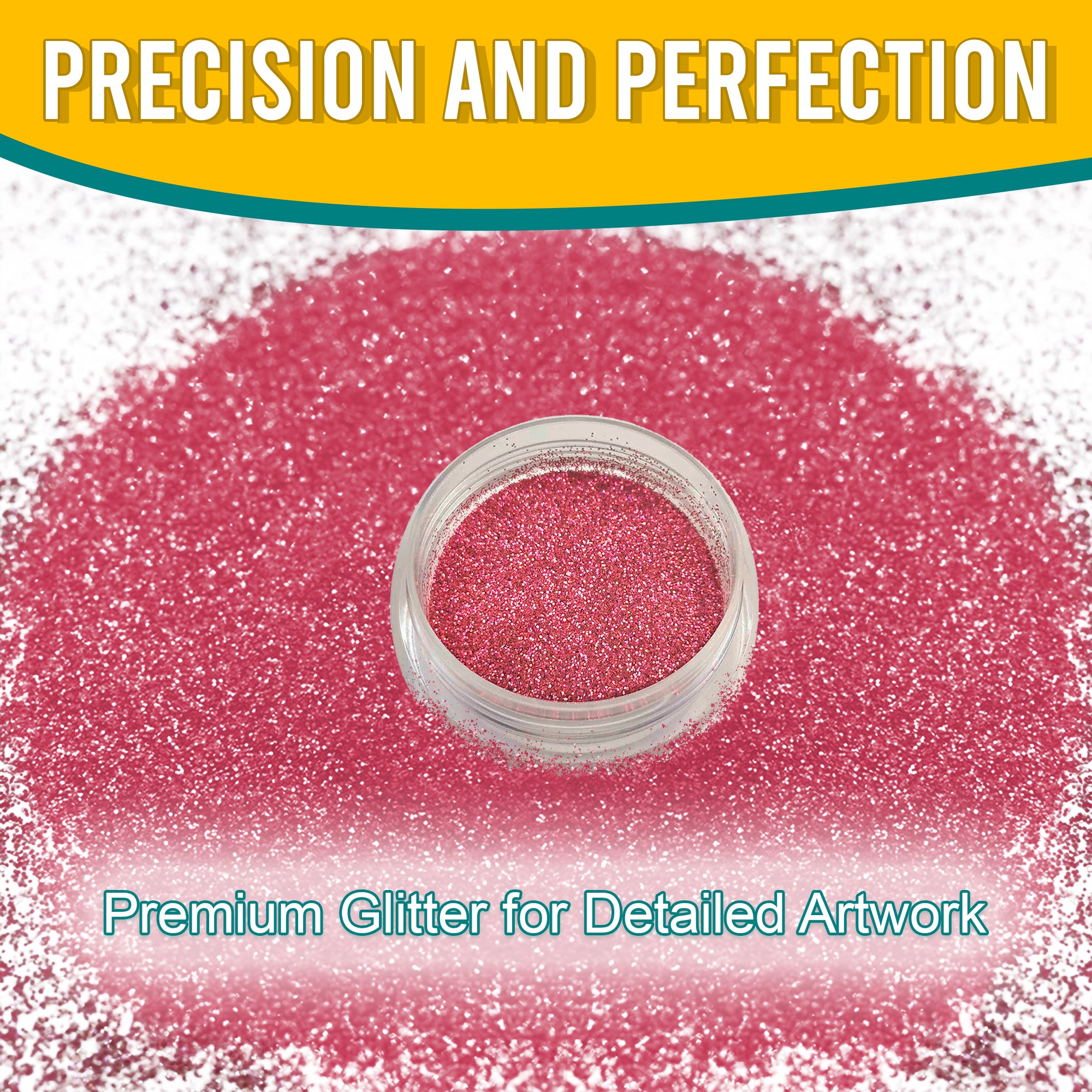 6.	Precision and perfection with Fine Holographic Glitter in Rouge Pink for detailed artwork