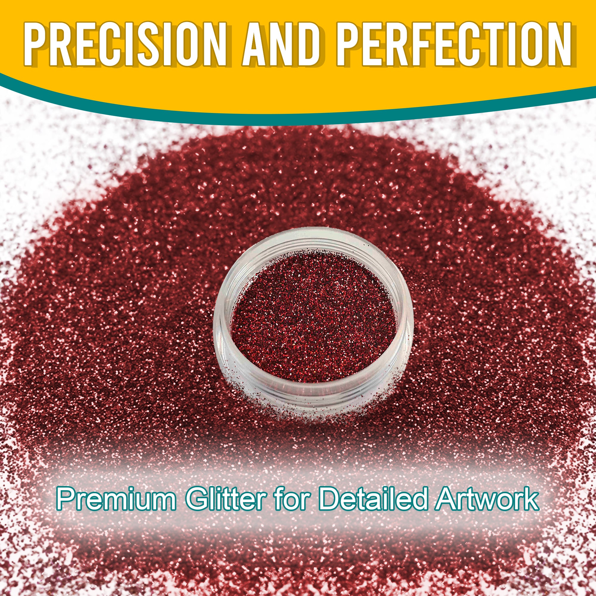 6.	Precision and perfection with Fine Holographic Glitter in Wine Red for detailed artwork