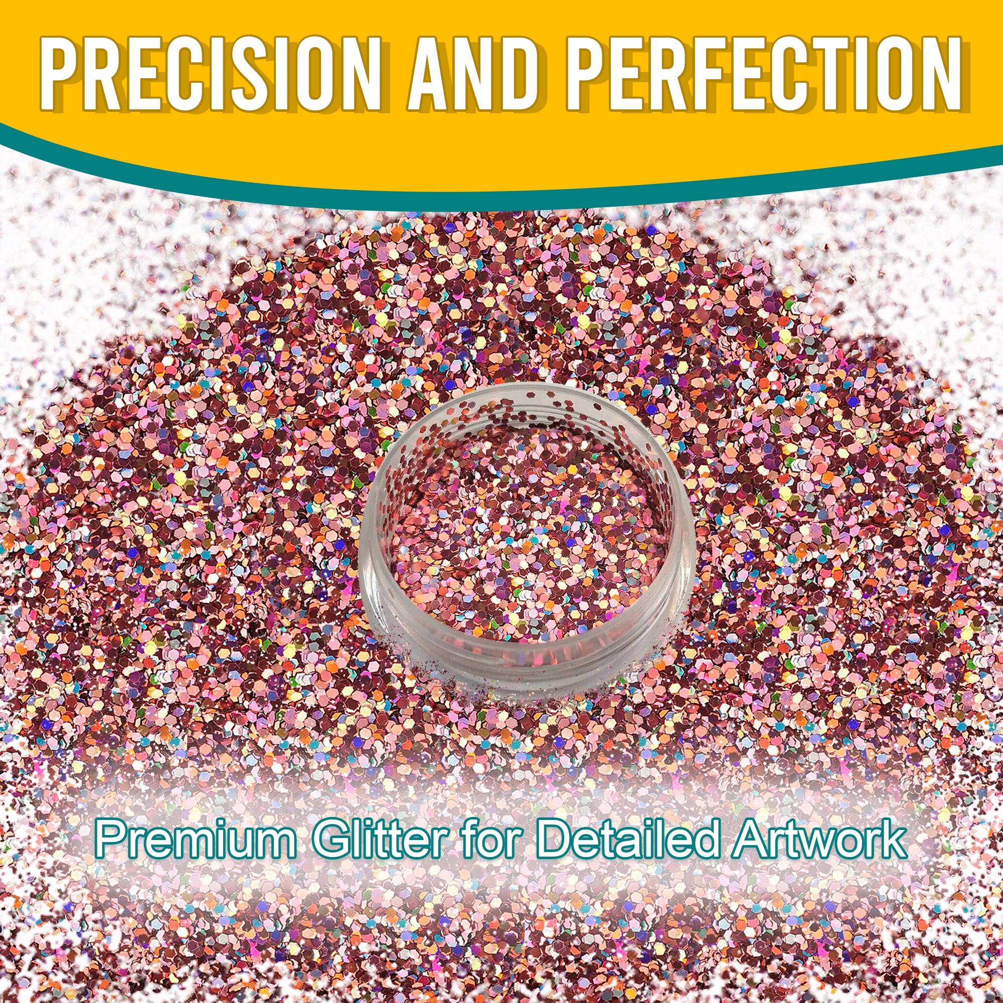 6.	Precision and Perfection - Premium Zephry Pink Regular Holographic Glitter for Detailed Artwork