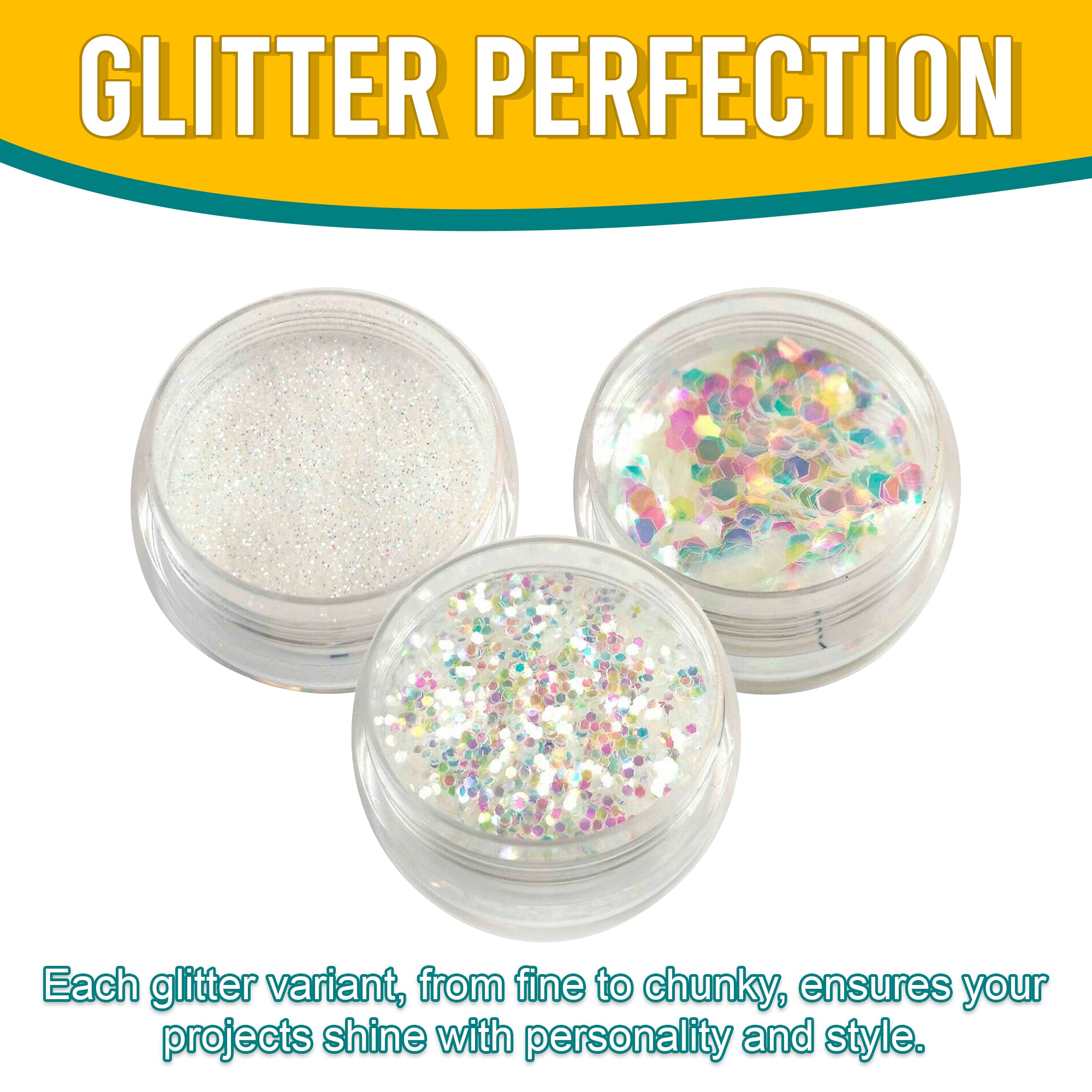 7.	Versatility in Use - Each Multi Glitter Variant Adds Flair and Style to Projects